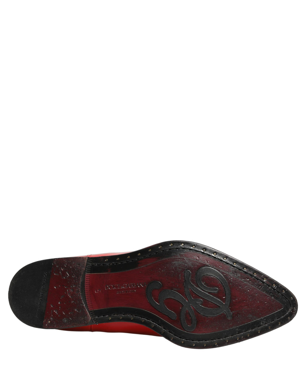 Dolce & Gabbana Rote verzierte Chelsea Herren Stiefeletten Schuhe