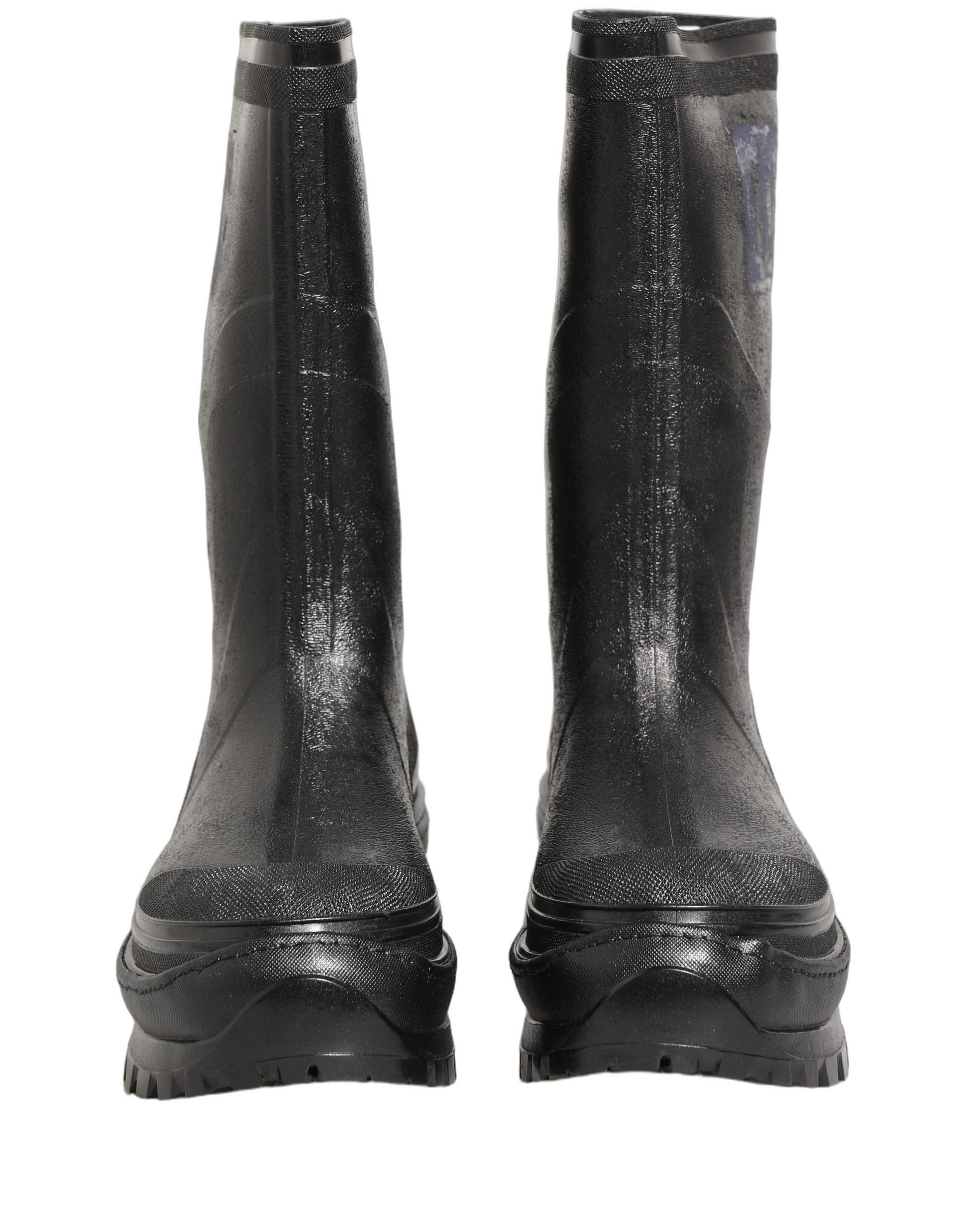 Bottes de pluie Dolce & Gabbana noires en PVC à enfiler pour homme