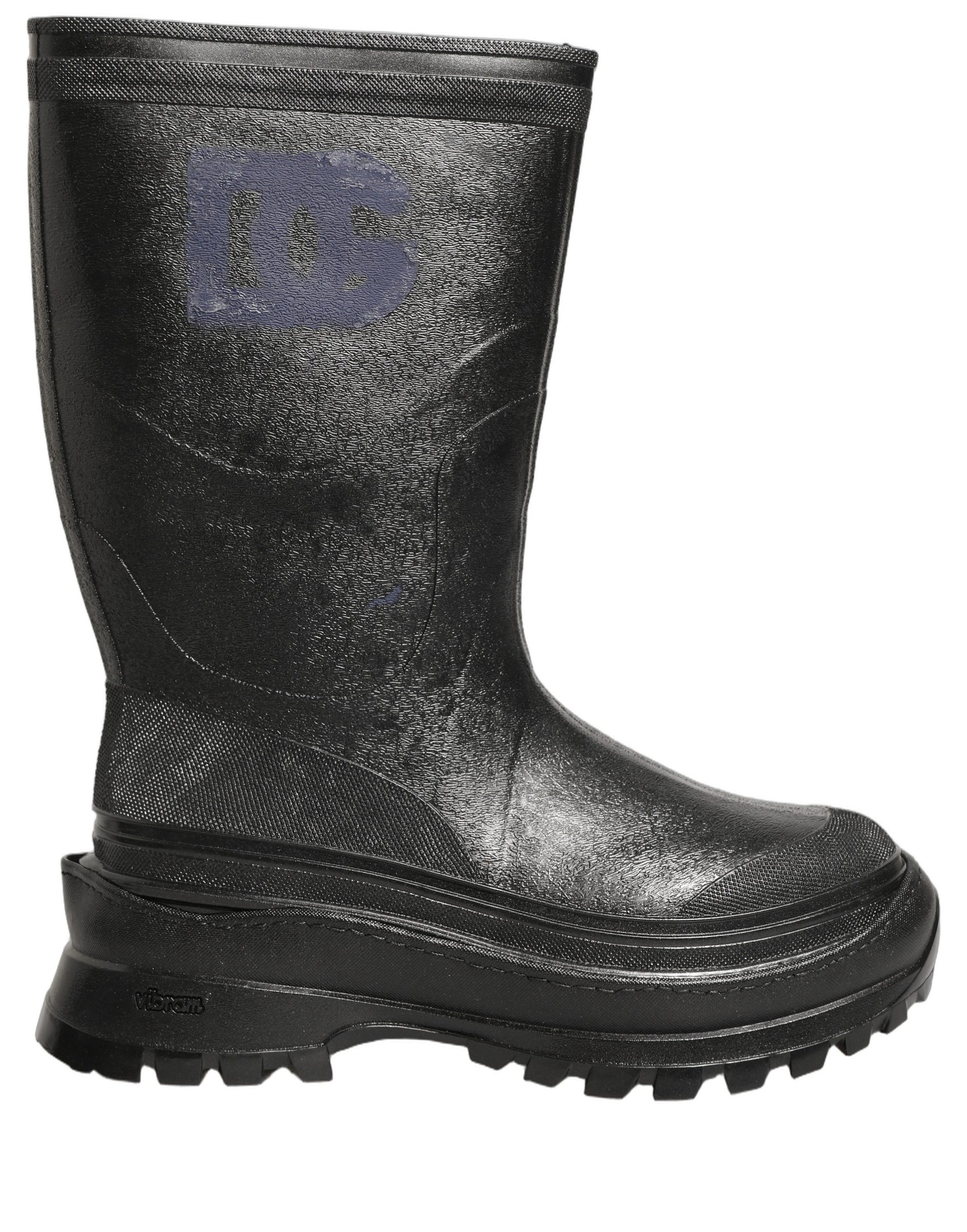 Bottes de pluie Dolce & Gabbana noires en PVC à enfiler pour homme