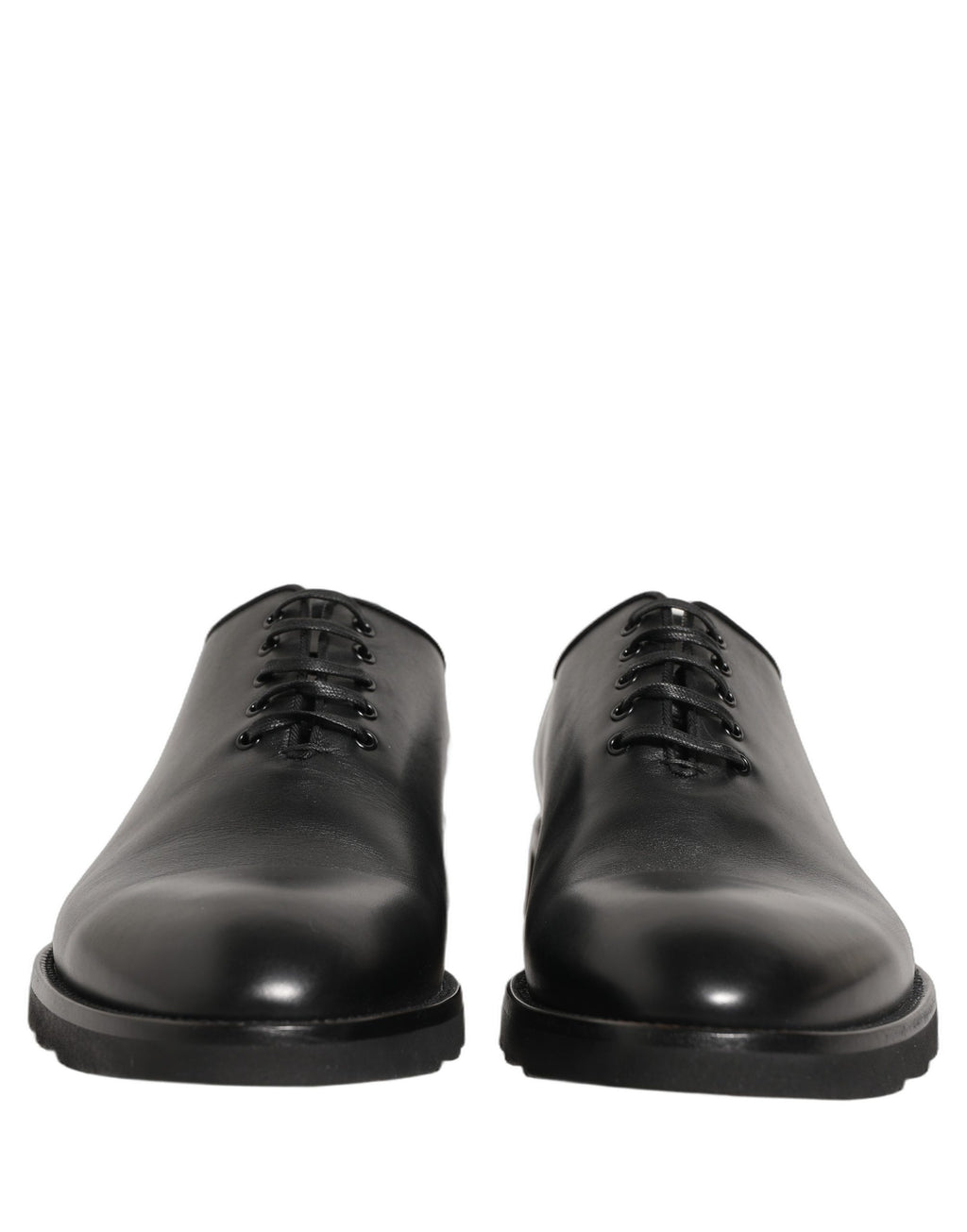 Chaussures de ville Richelieu formelles pour homme en cuir noir Dolce & Gabbana