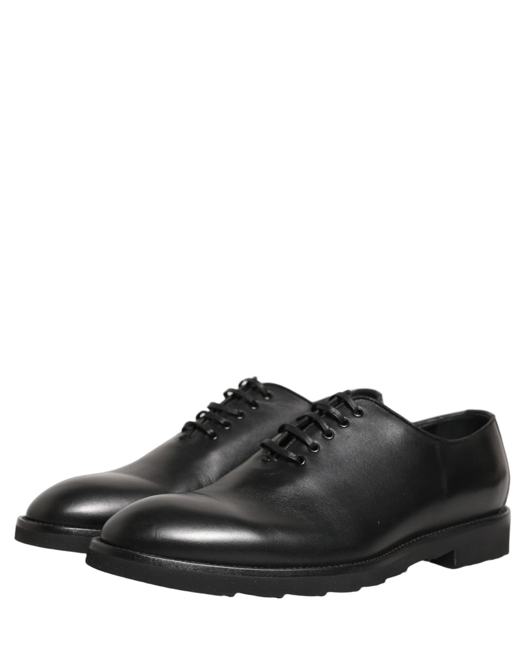 Chaussures de ville Richelieu formelles pour homme en cuir noir Dolce & Gabbana
