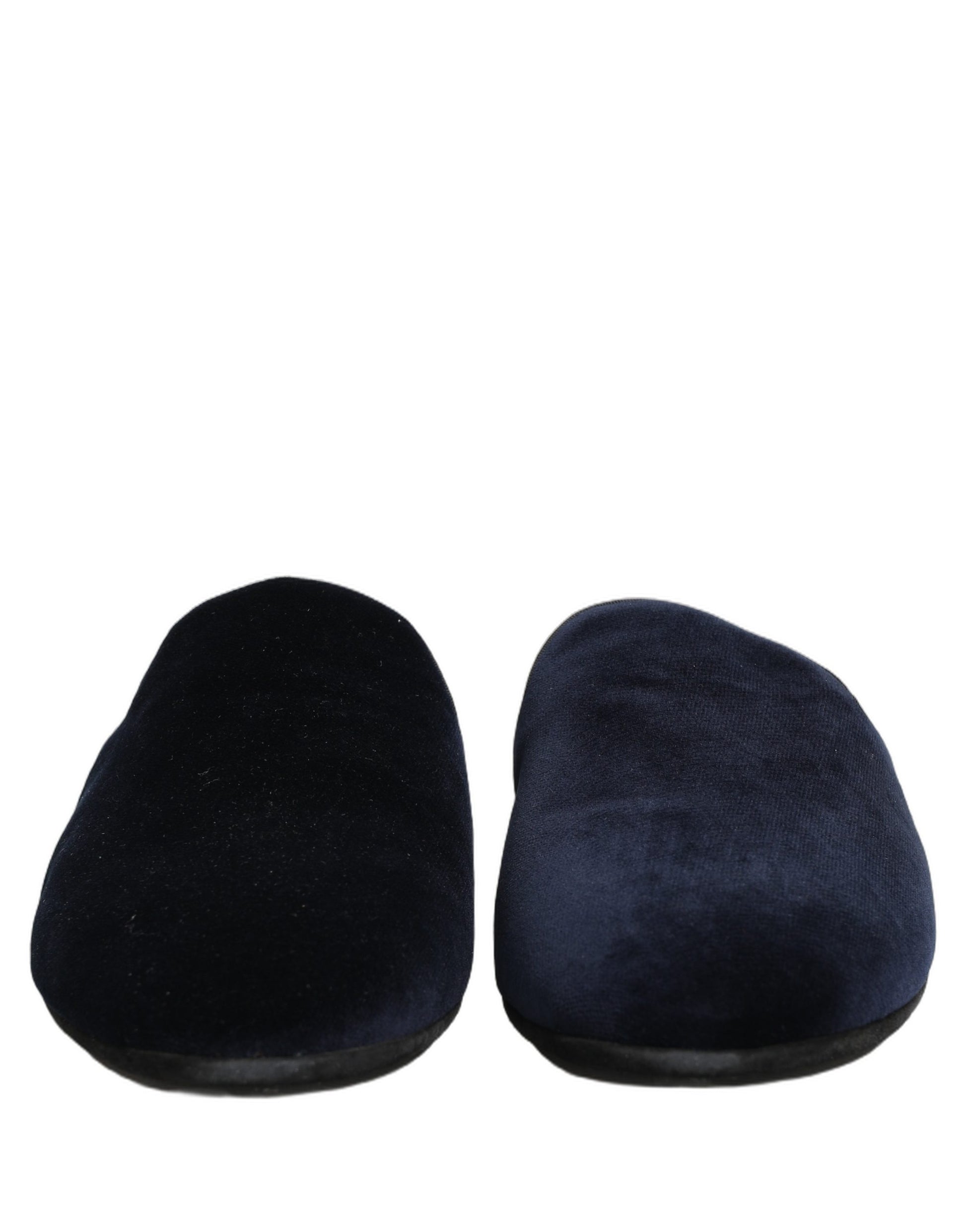 Chaussons Plats Homme Dolce & Gabbana en Daim Bleu Foncé