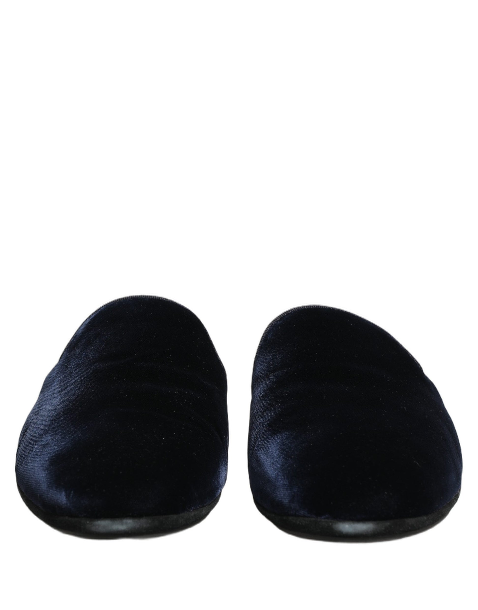 Chaussons Plats Homme Dolce & Gabbana en Daim Bleu Foncé