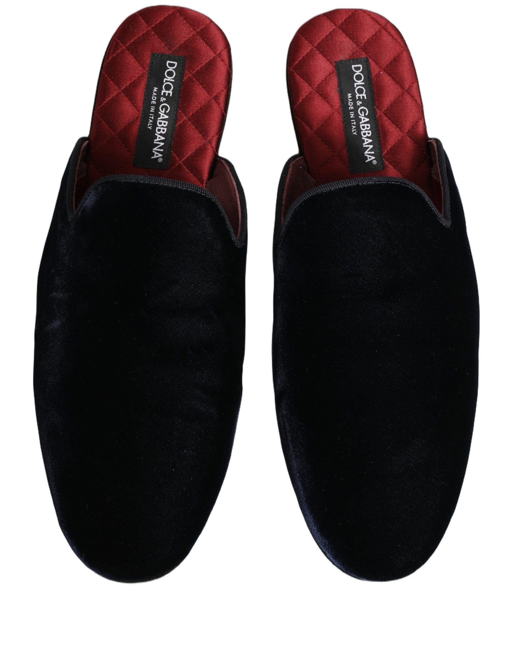 Chaussons Plats Homme Dolce & Gabbana en Daim Bleu Foncé