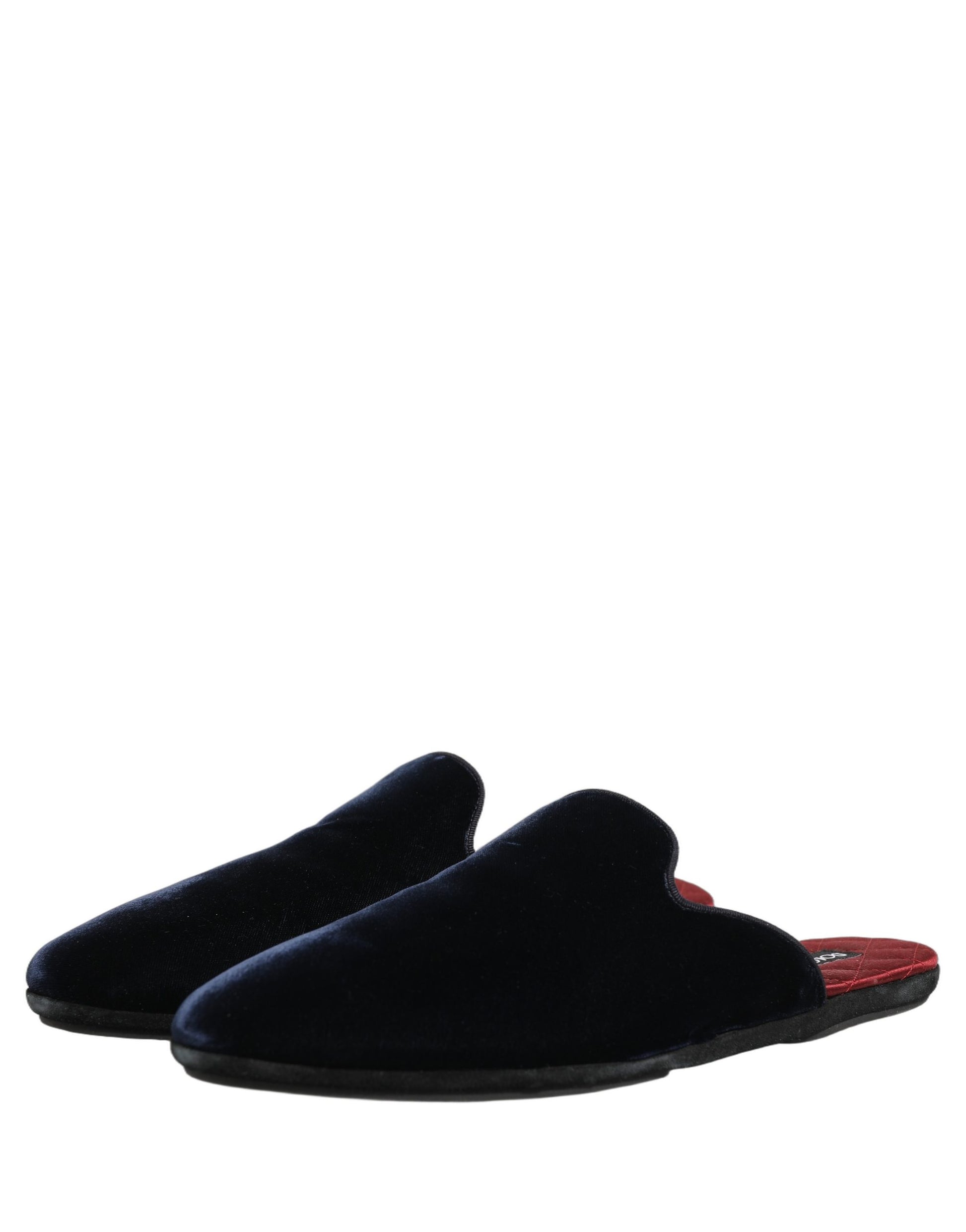 Chaussons Plats Homme Dolce & Gabbana en Daim Bleu Foncé
