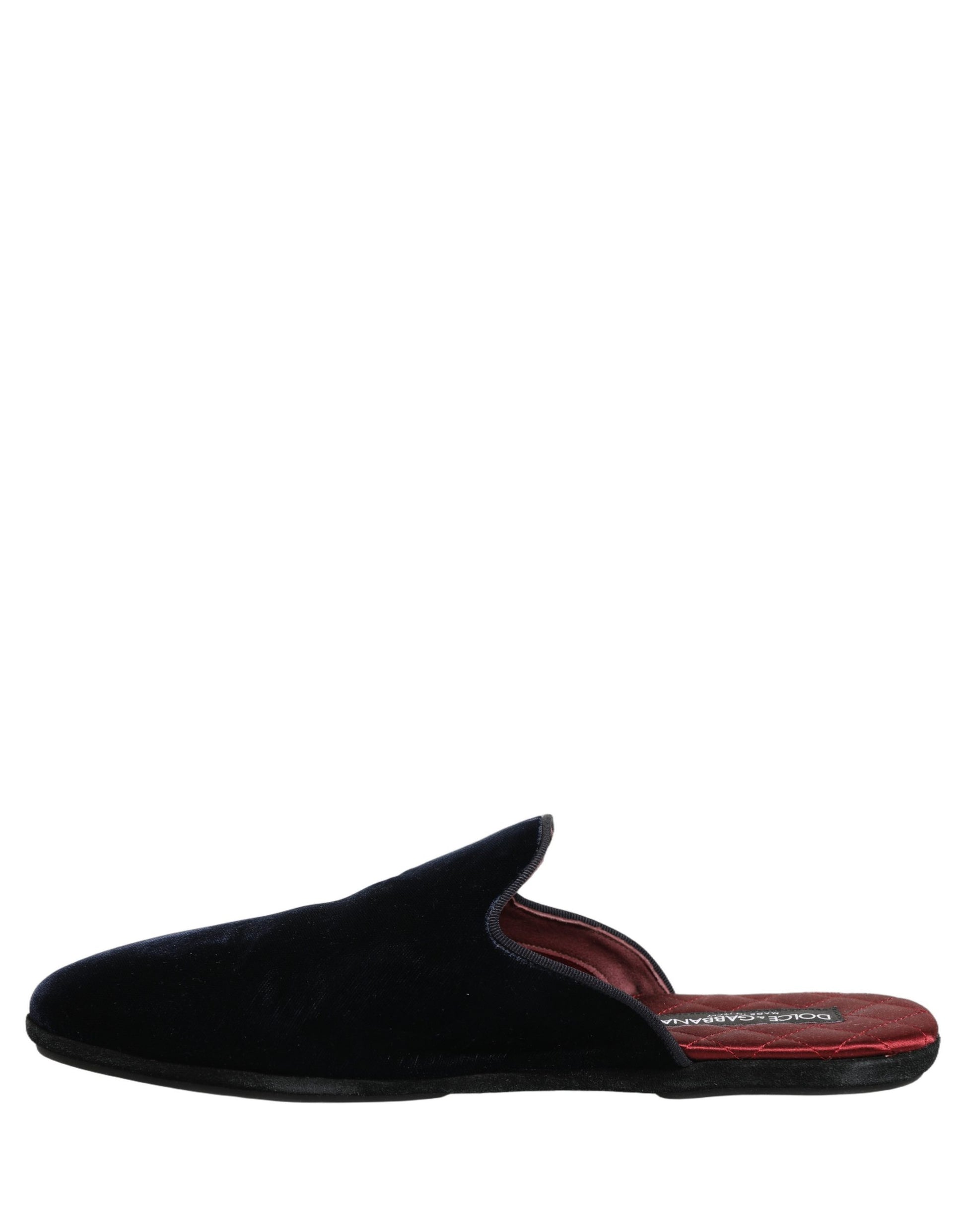 Chaussons Plats Homme Dolce & Gabbana en Daim Bleu Foncé