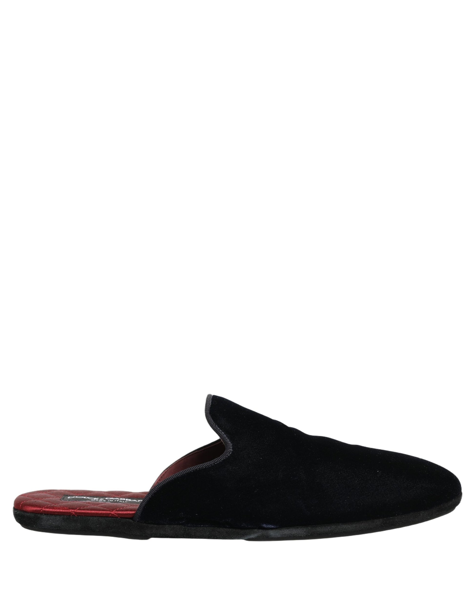Chaussons Plats Homme Dolce & Gabbana en Daim Bleu Foncé