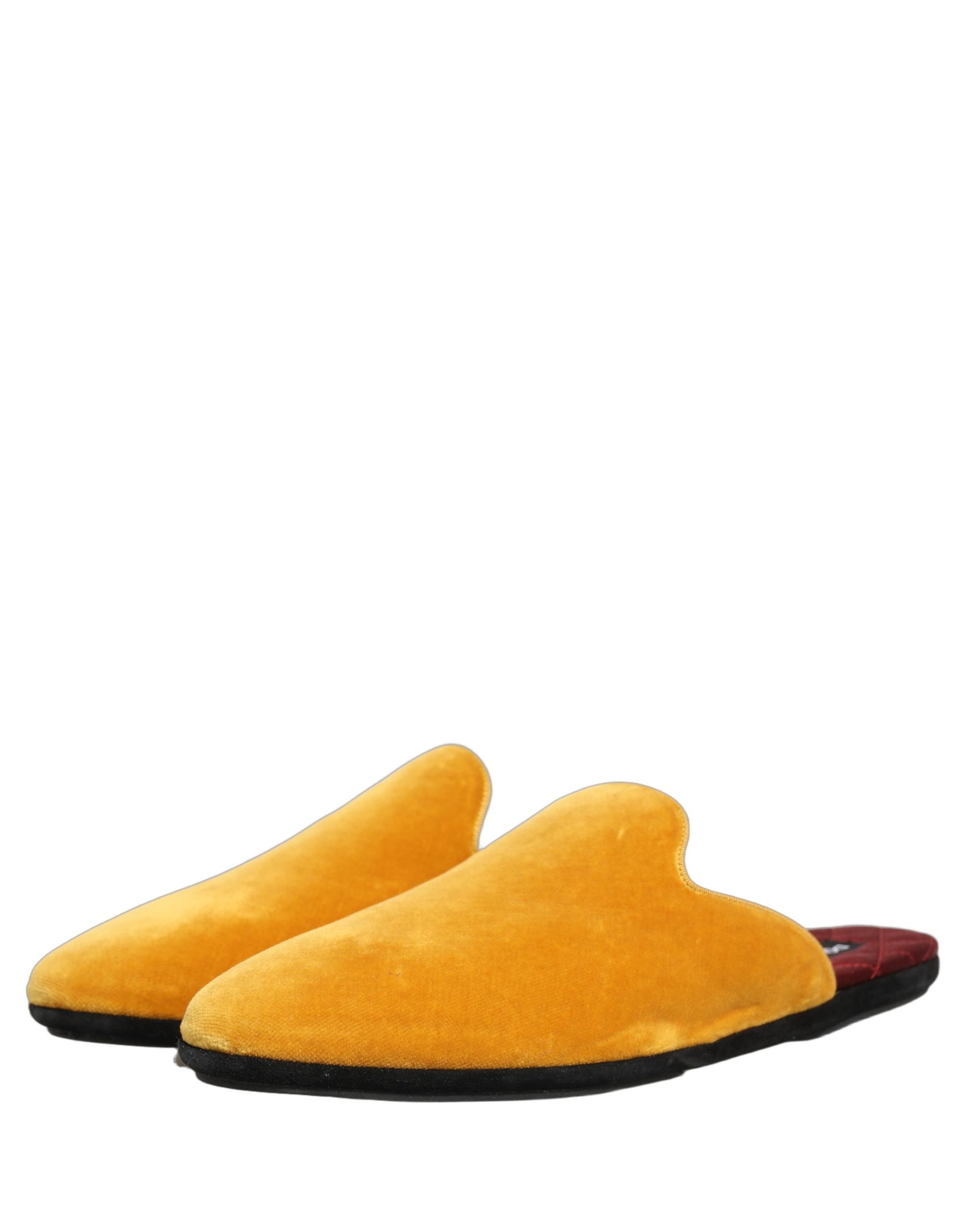 Mules plates en daim jaune Dolce & Gabbana pour homme