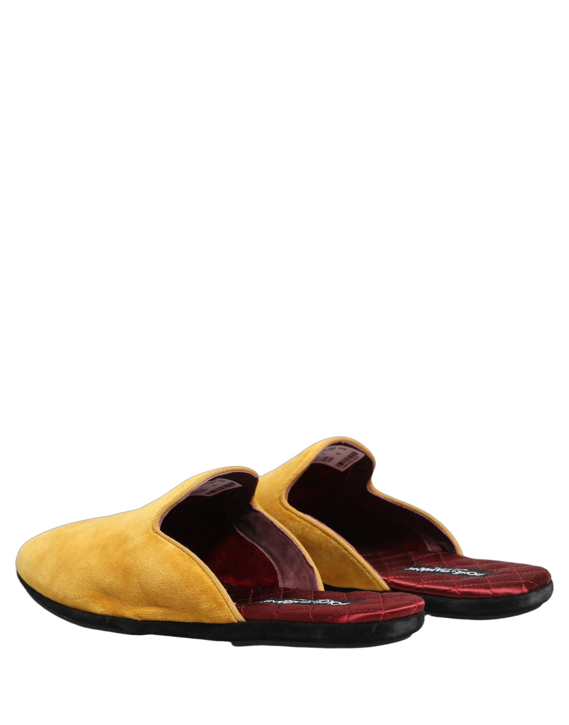 Mules plates en daim jaune Dolce & Gabbana pour homme