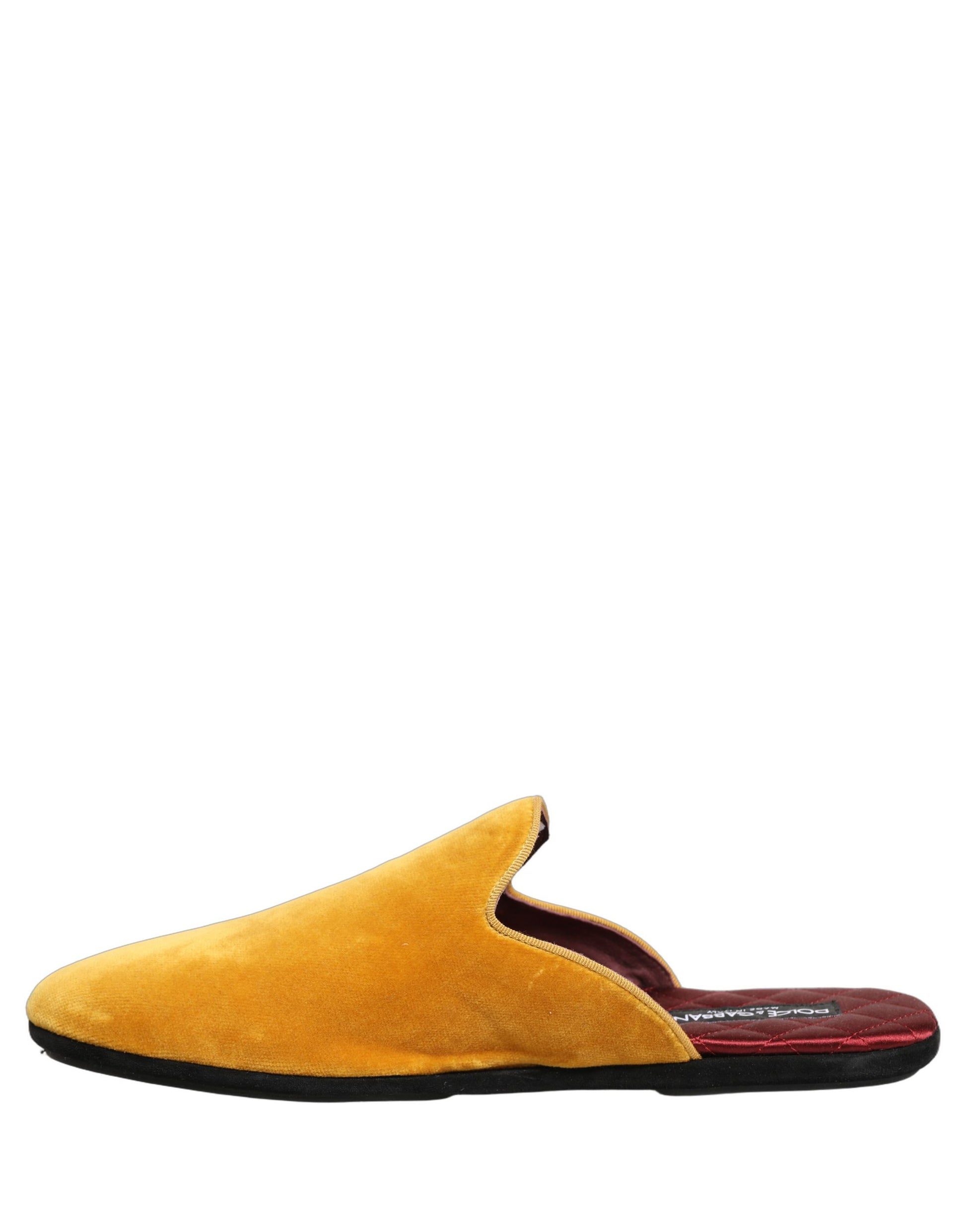 Mules plates en daim jaune Dolce & Gabbana pour homme