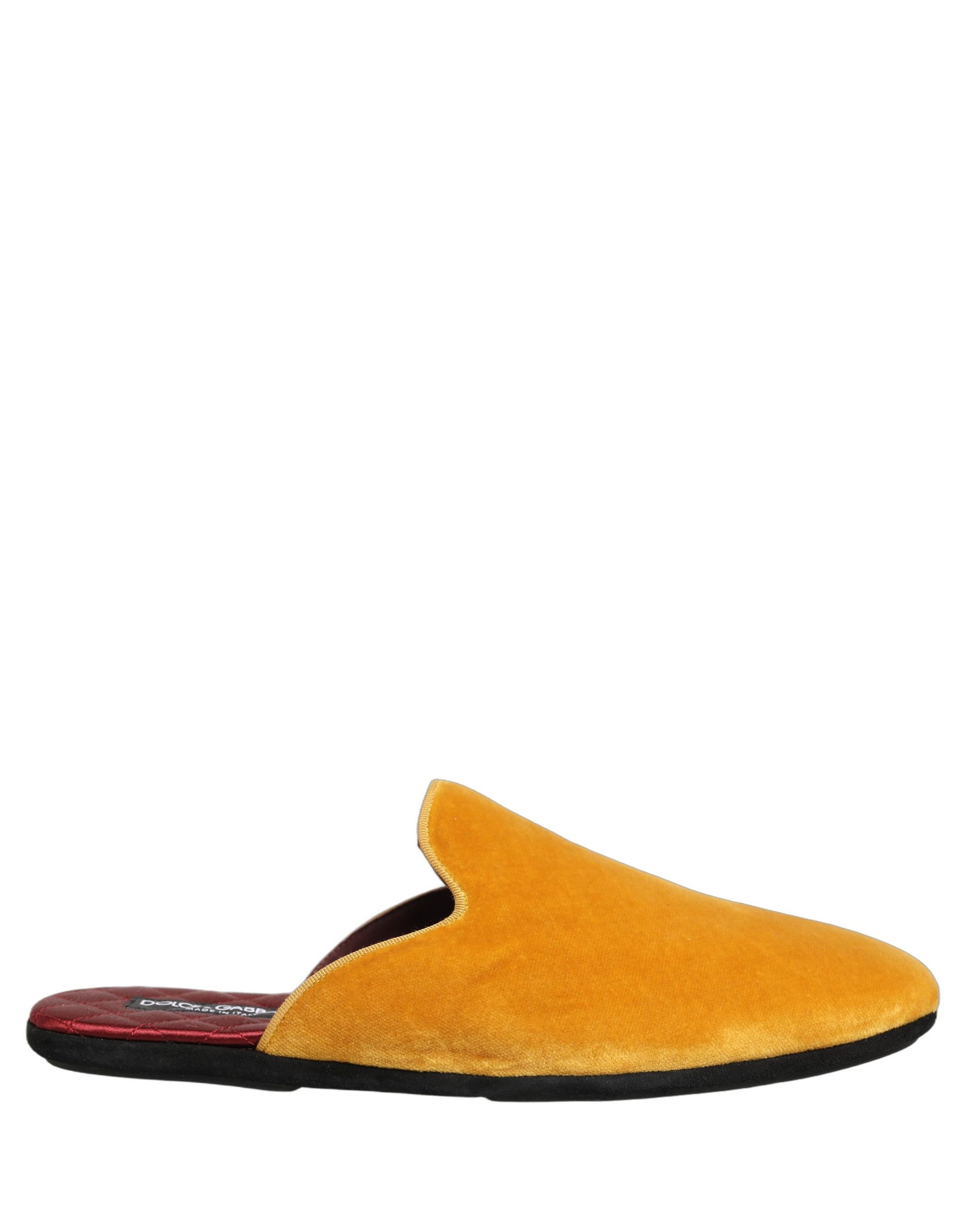 Mules plates en daim jaune Dolce & Gabbana pour homme