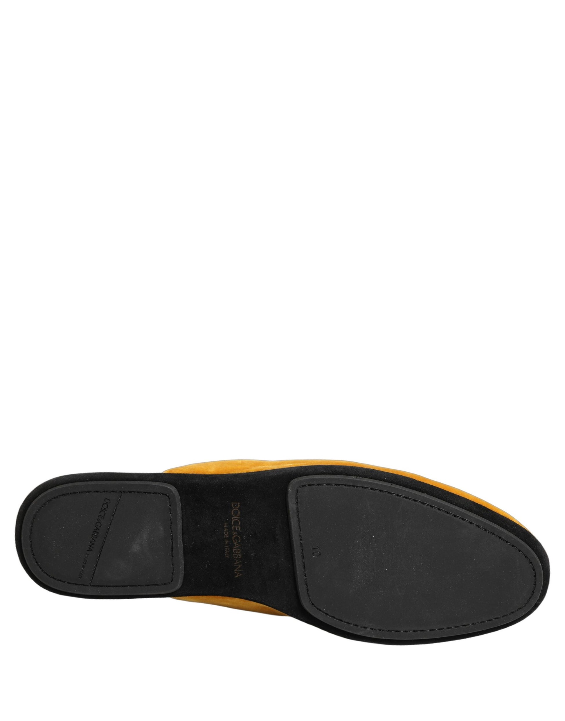 Mules plates en daim jaune Dolce & Gabbana pour homme