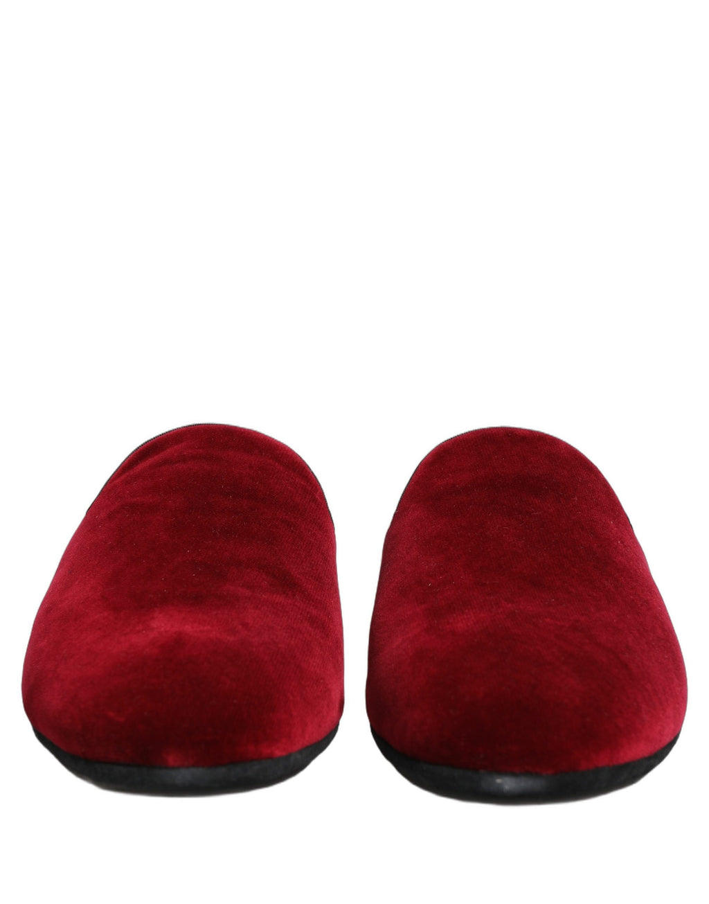 Mules plates homme en daim rouge Dolce & Gabbana