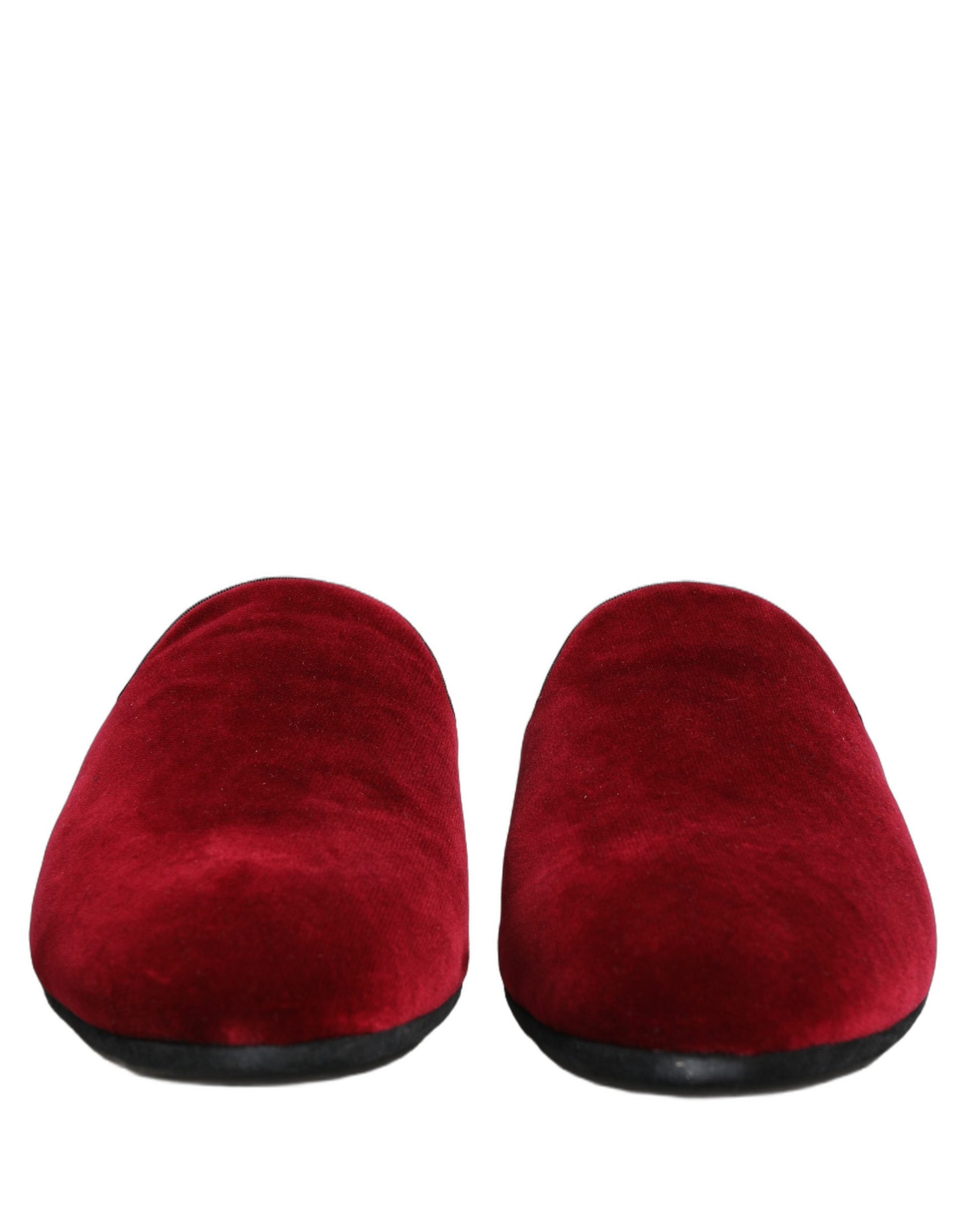 Mules plates homme en daim rouge Dolce & Gabbana