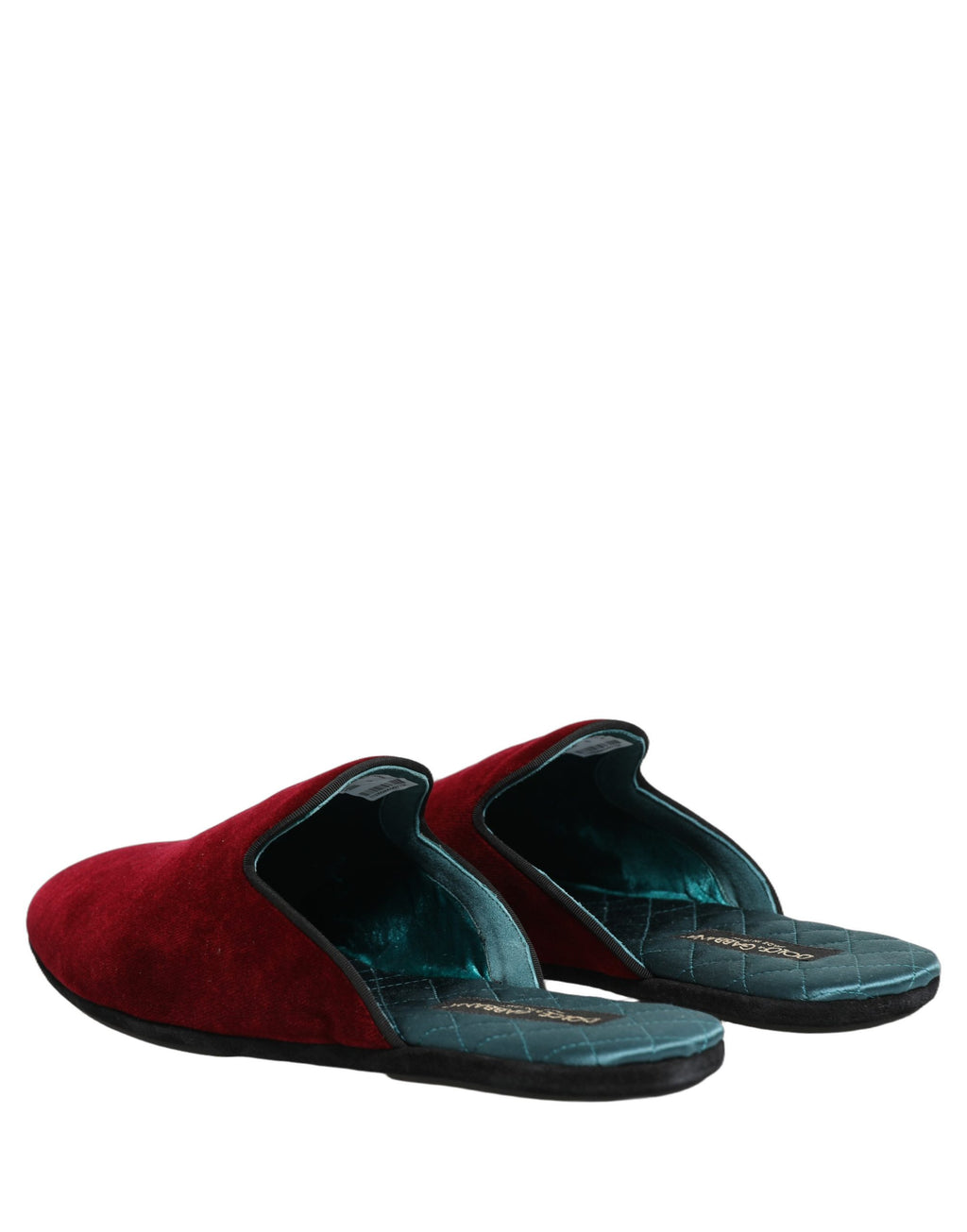 Mules plates homme en daim rouge Dolce & Gabbana