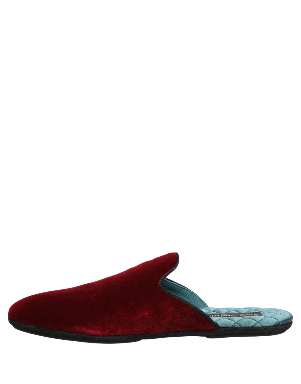 Mules plates homme en daim rouge Dolce & Gabbana