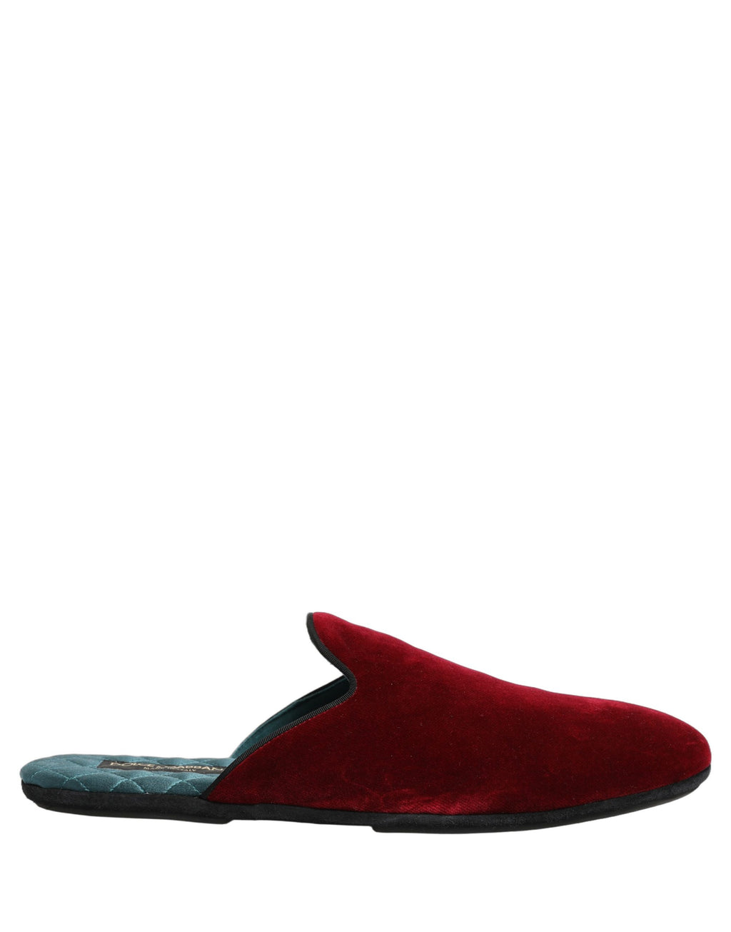 Mules plates homme en daim rouge Dolce & Gabbana