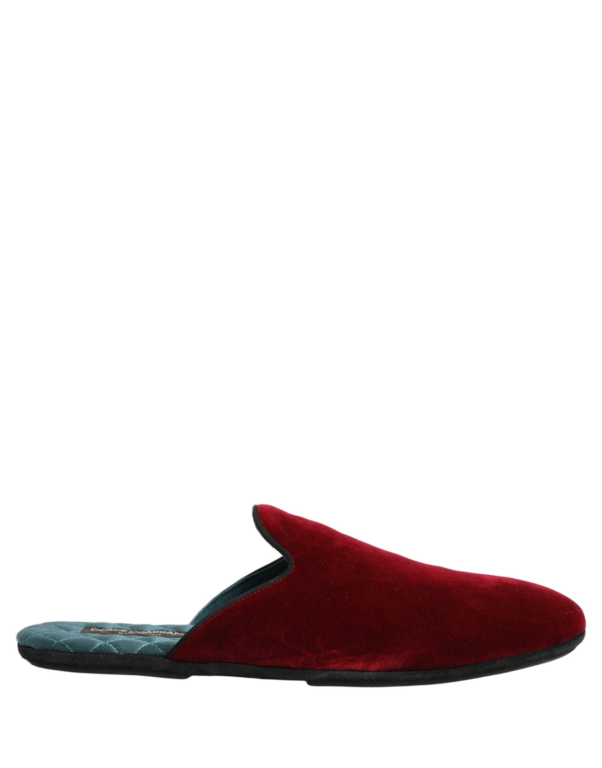 Mules plates homme en daim rouge Dolce & Gabbana
