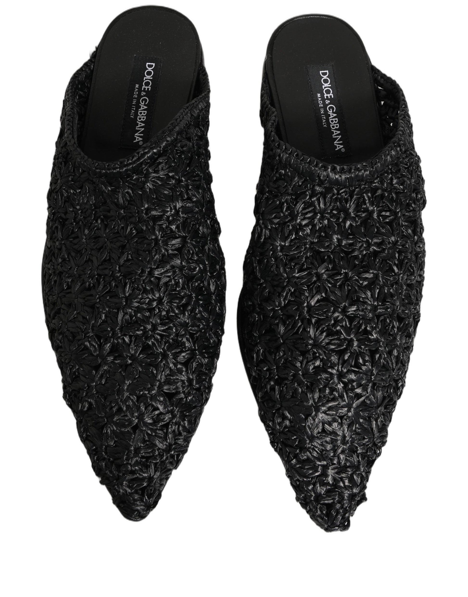 Dolce & Gabbana Mules Tongs Claquettes Hommes Chaussures Plates Noires
