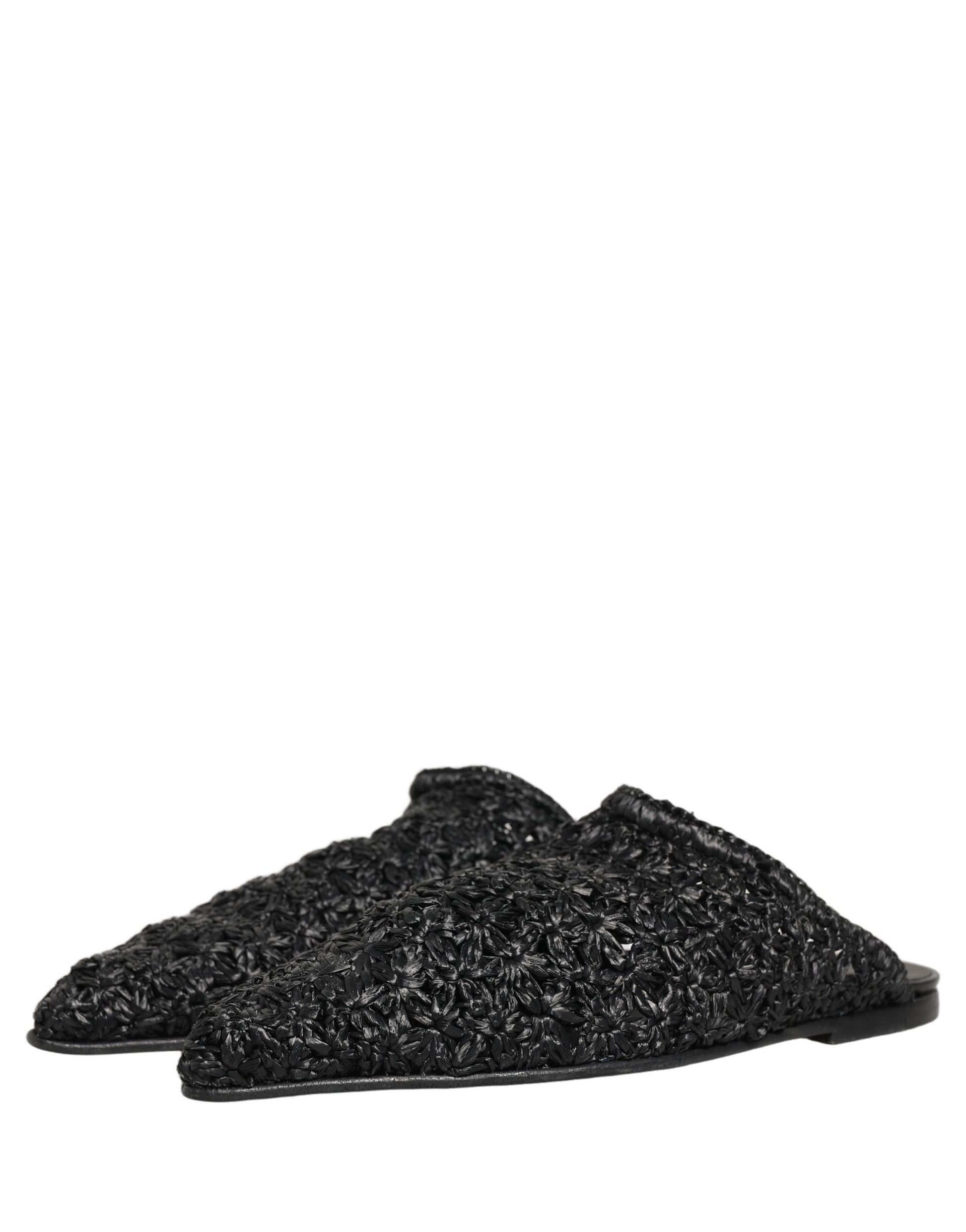 Dolce & Gabbana Mules Tongs Claquettes Hommes Chaussures Plates Noires