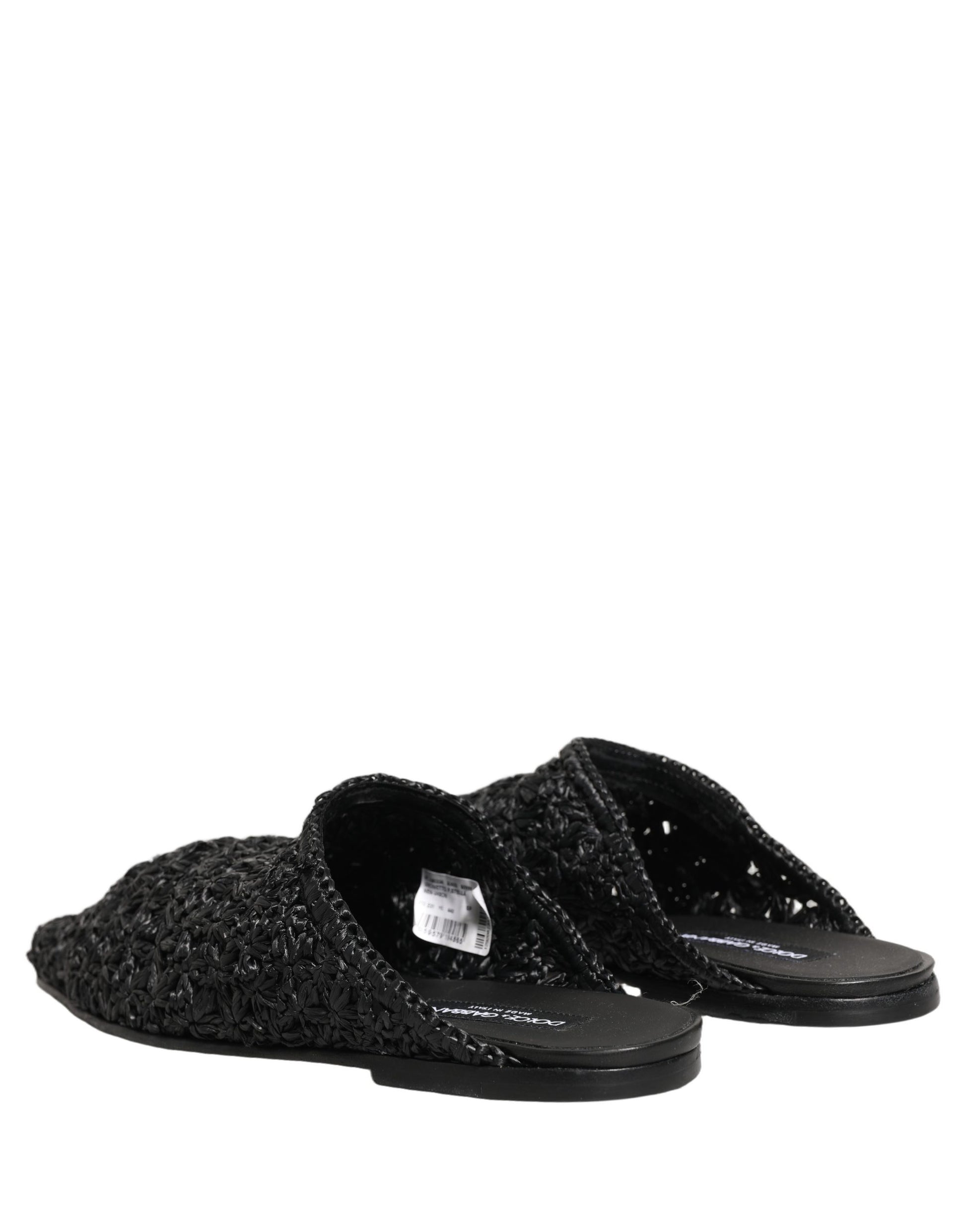 Dolce & Gabbana Mules Tongs Claquettes Hommes Chaussures Plates Noires