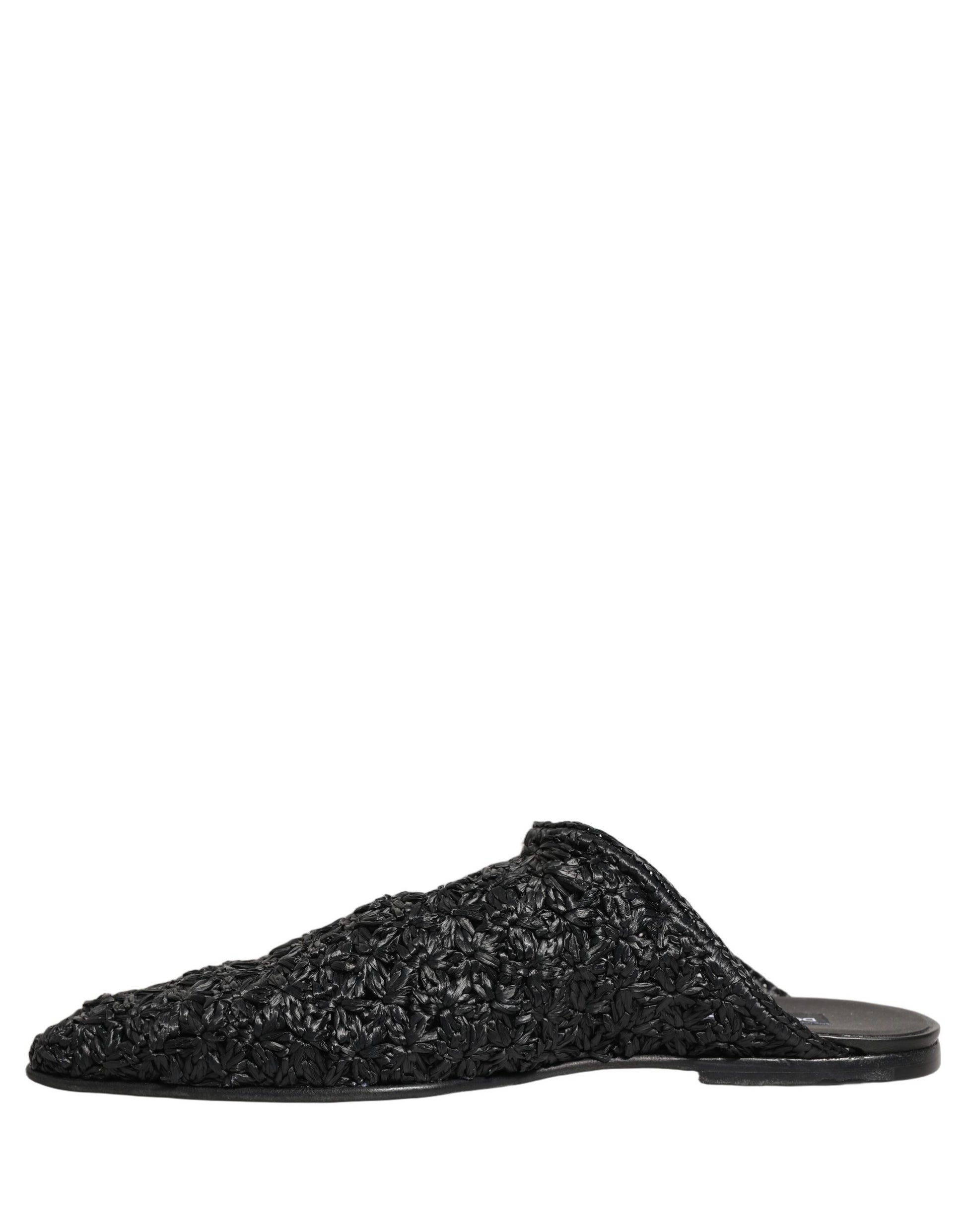 Dolce & Gabbana Mules Tongs Claquettes Hommes Chaussures Plates Noires