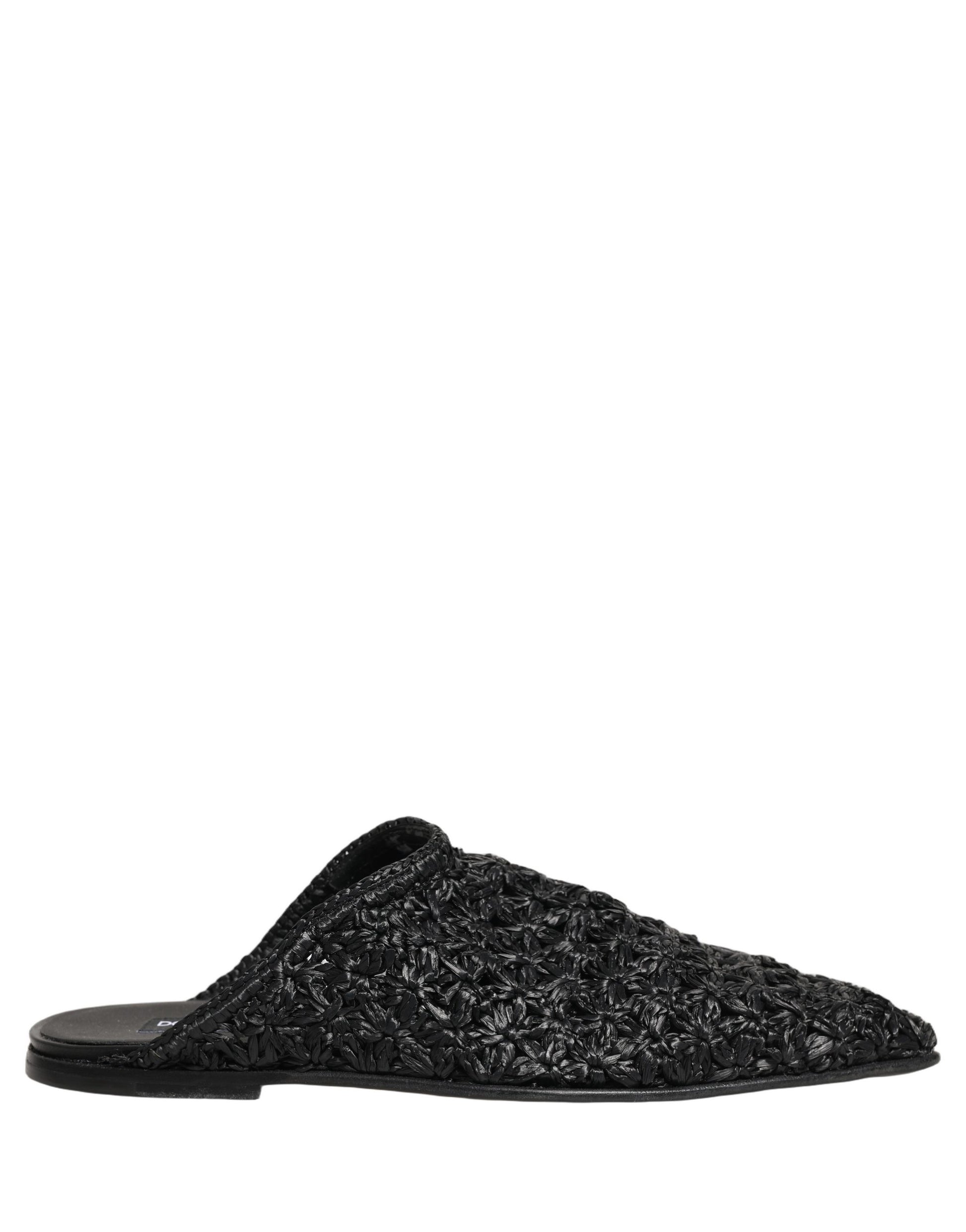 Dolce & Gabbana Mules Tongs Claquettes Hommes Chaussures Plates Noires