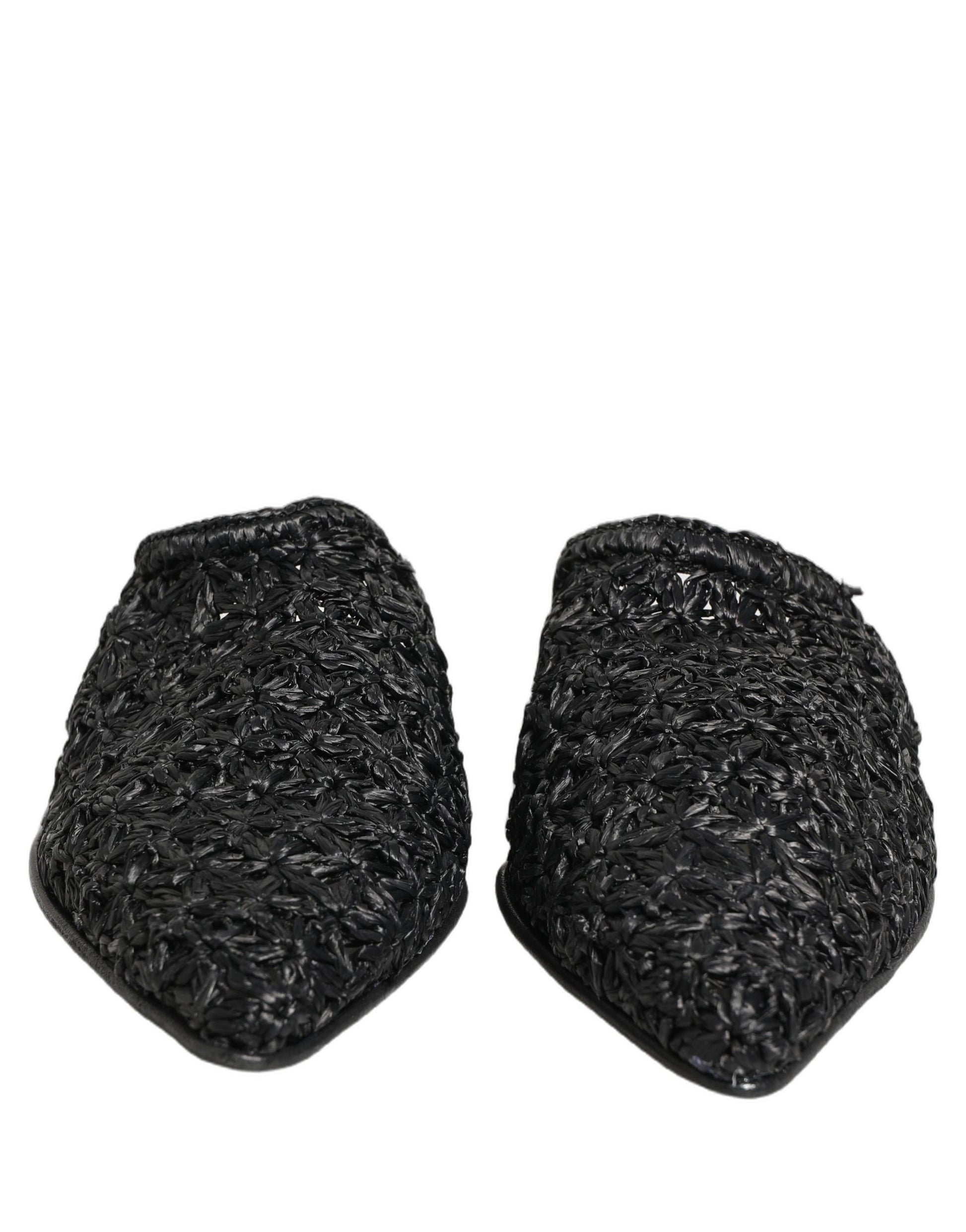 Dolce & Gabbana Mules Tongs Claquettes Hommes Chaussures Plates Noires
