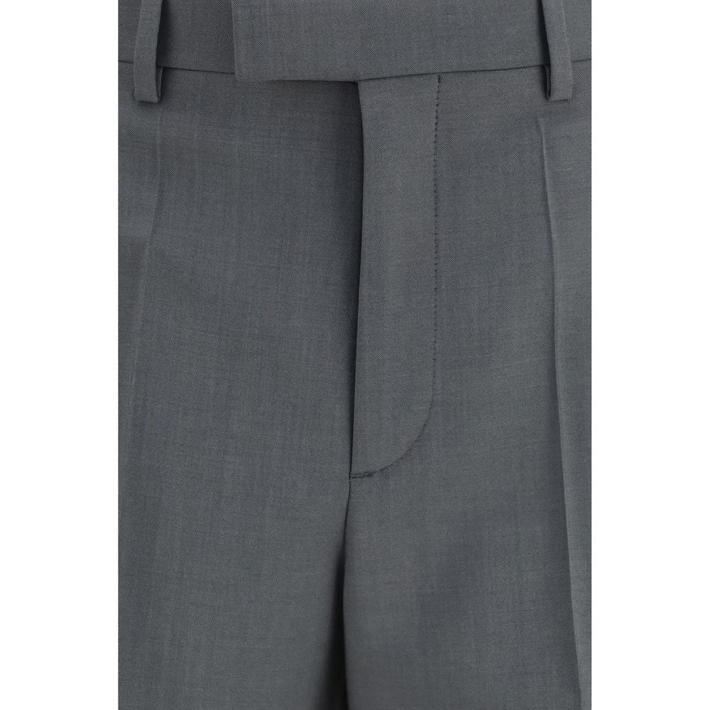 Pantalon de ville Valentino Oves Aries en laine grise