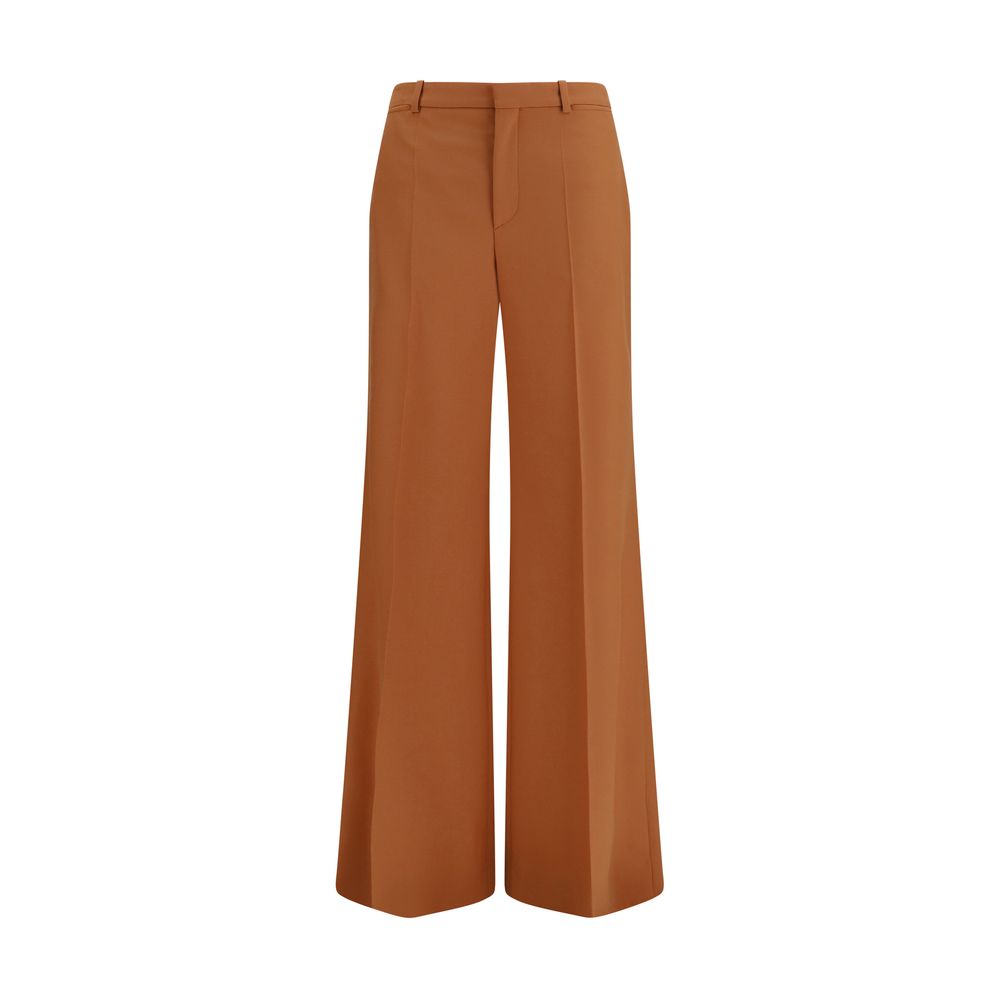 Pantalon évasé en coton orange Chloé