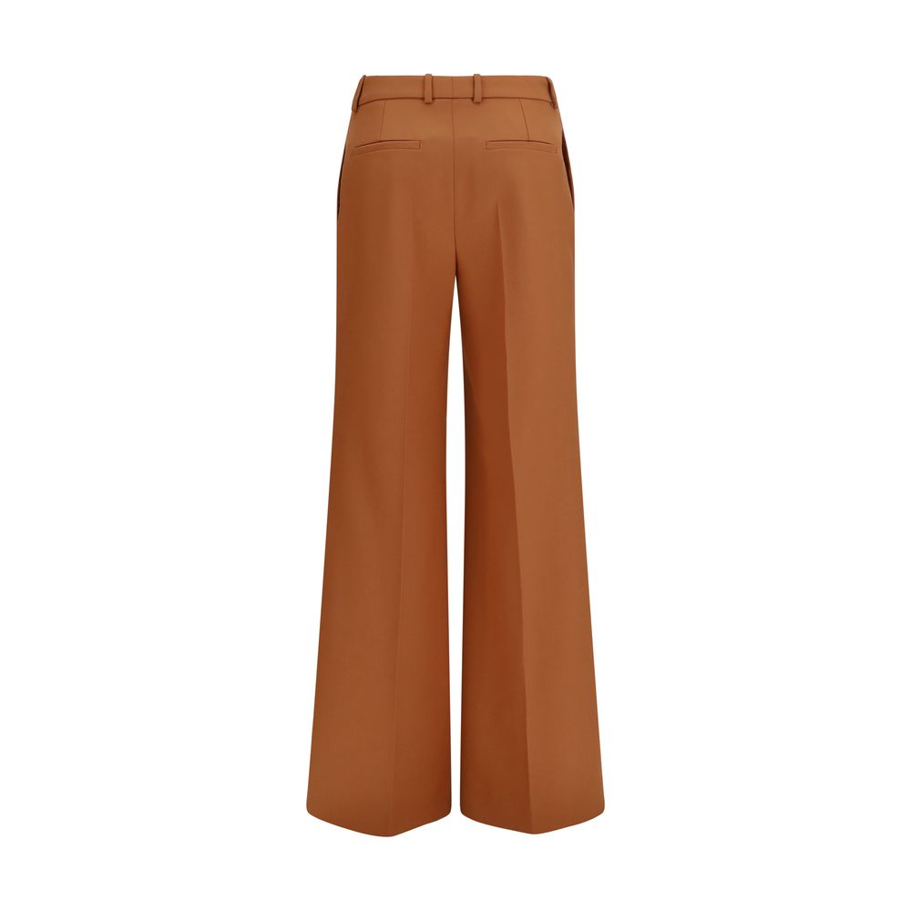 Pantalon évasé en coton orange Chloé