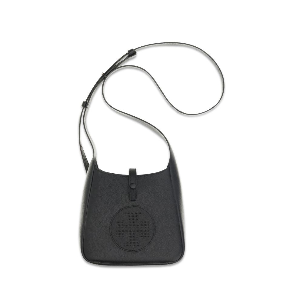 Sac à bandoulière en cuir de veau noir Bos Taurus Tory Burch