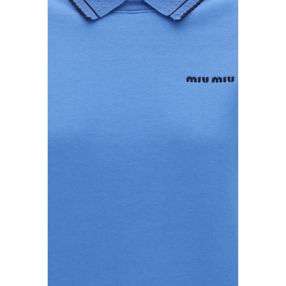 Sweat-shirt Miu Miu en coton bleu