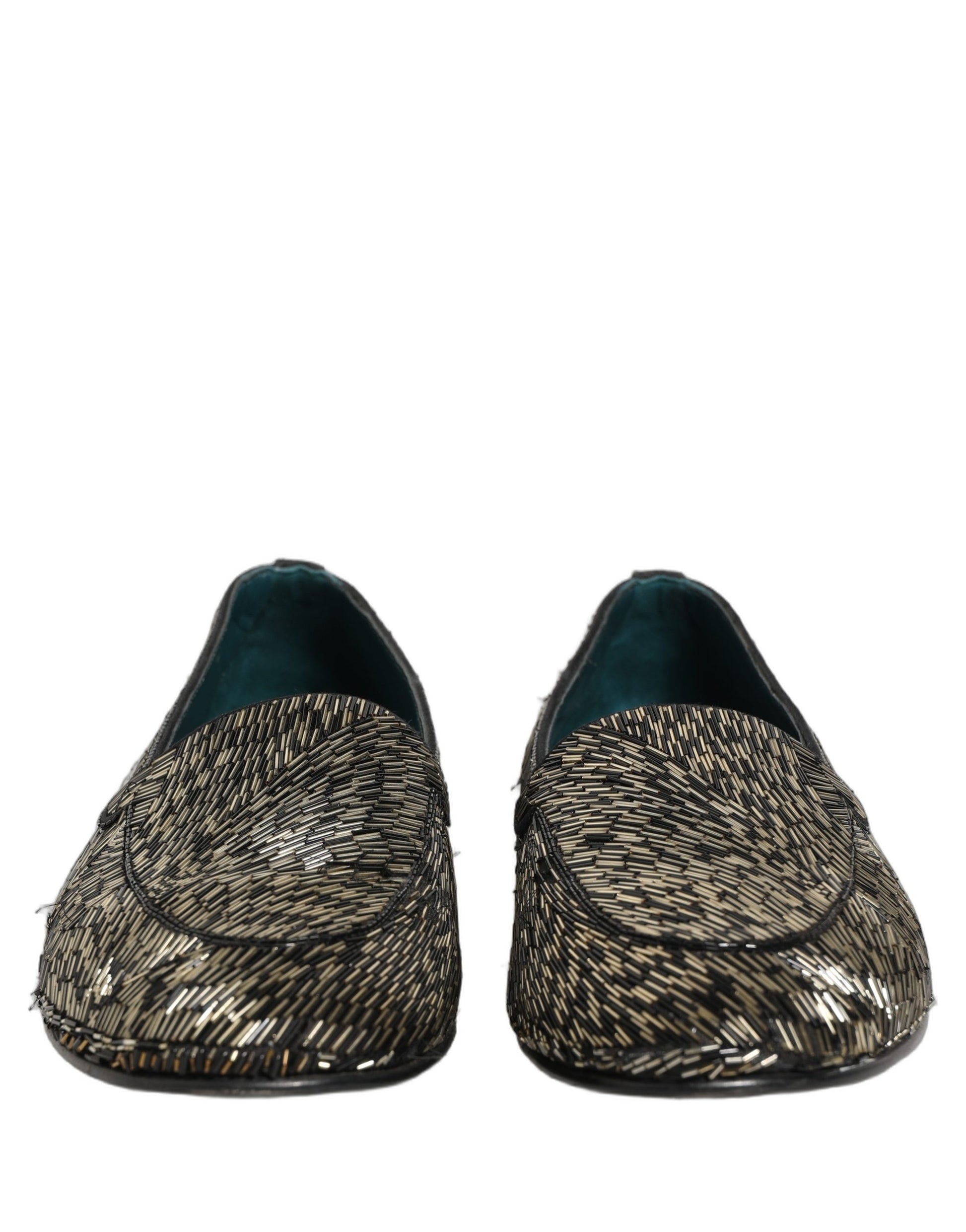 Chaussures mocassins Dolce & Gabbana ornés noir et argent