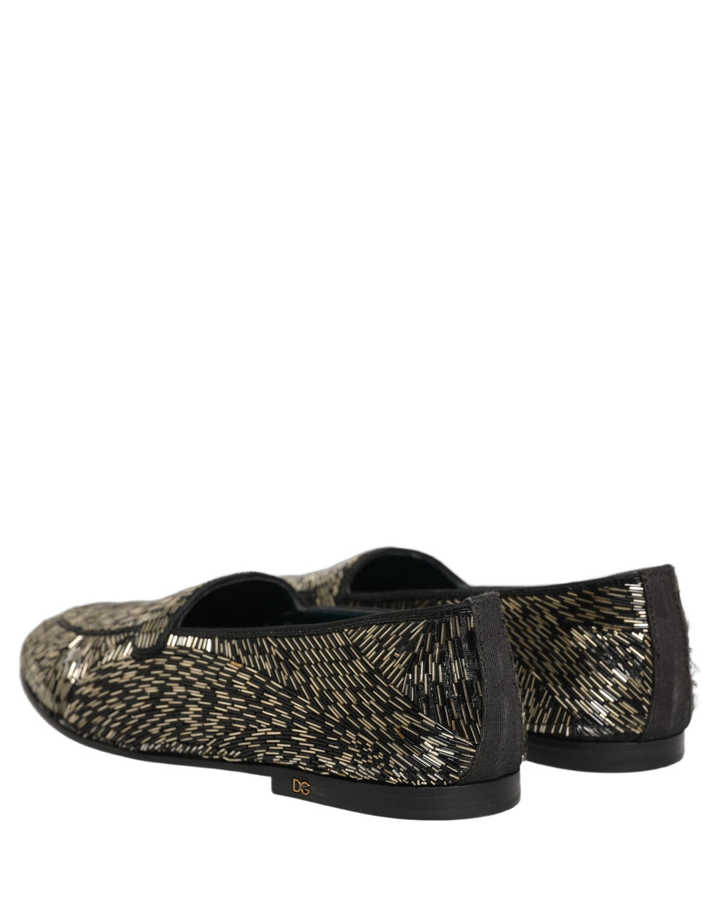Chaussures mocassins Dolce & Gabbana ornés noir et argent