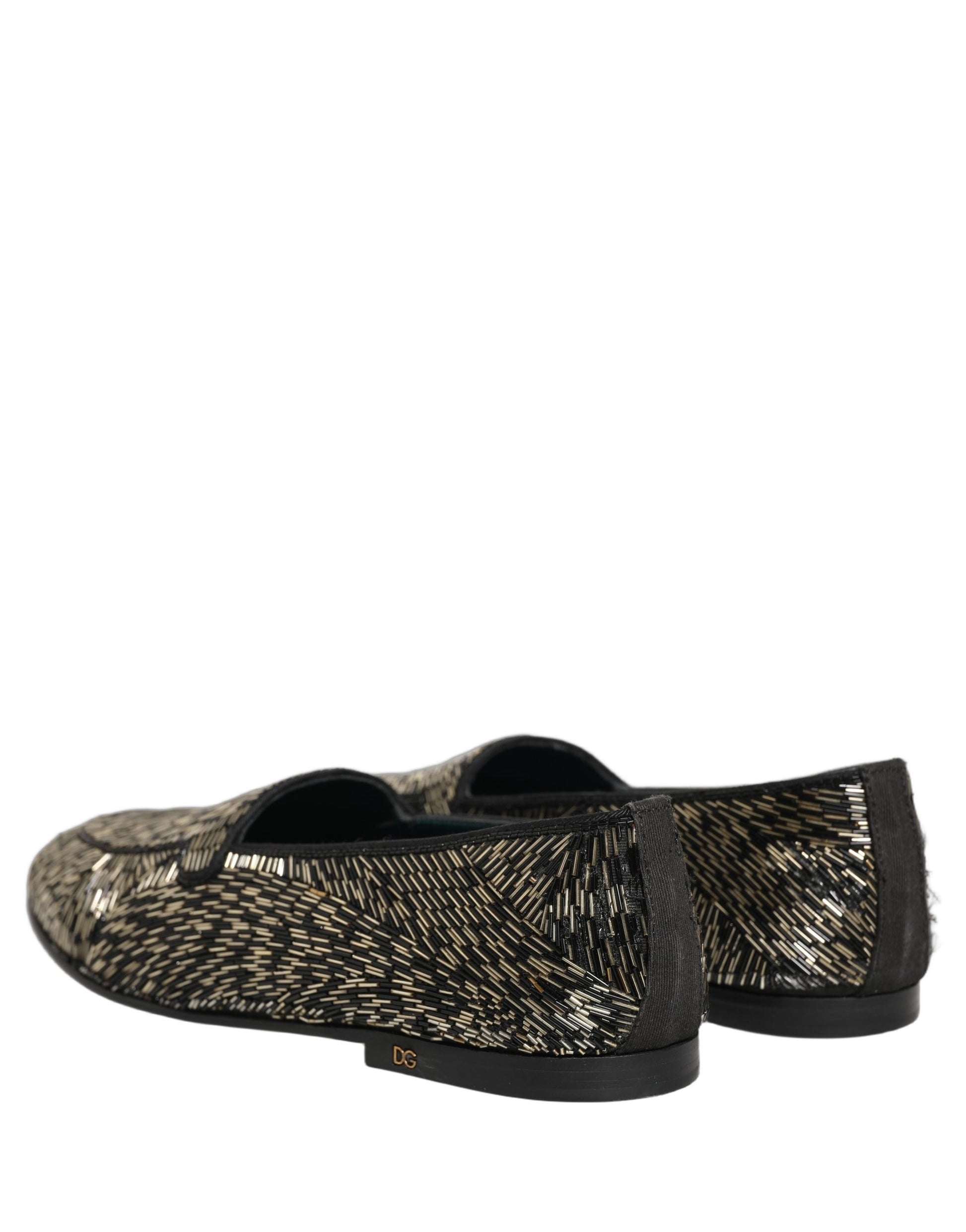 Chaussures mocassins Dolce & Gabbana ornés noir et argent