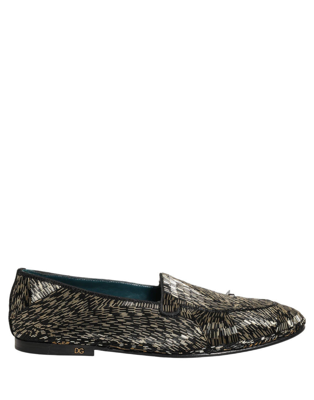 Chaussures mocassins Dolce & Gabbana ornés noir et argent
