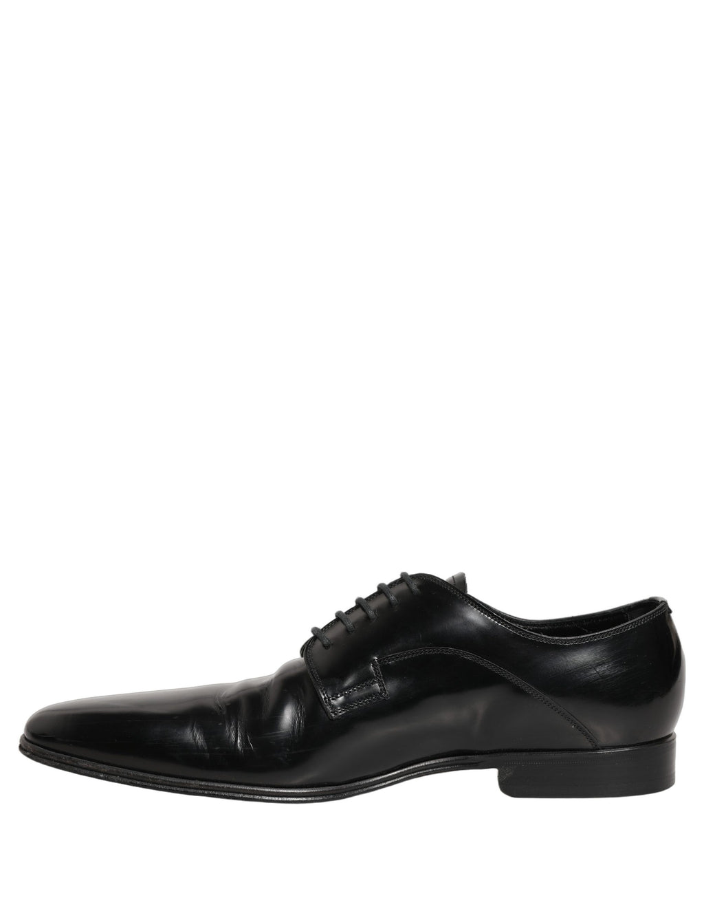 Dolce & Gabbana Black Leather Men Derby Dress Formal Shoes