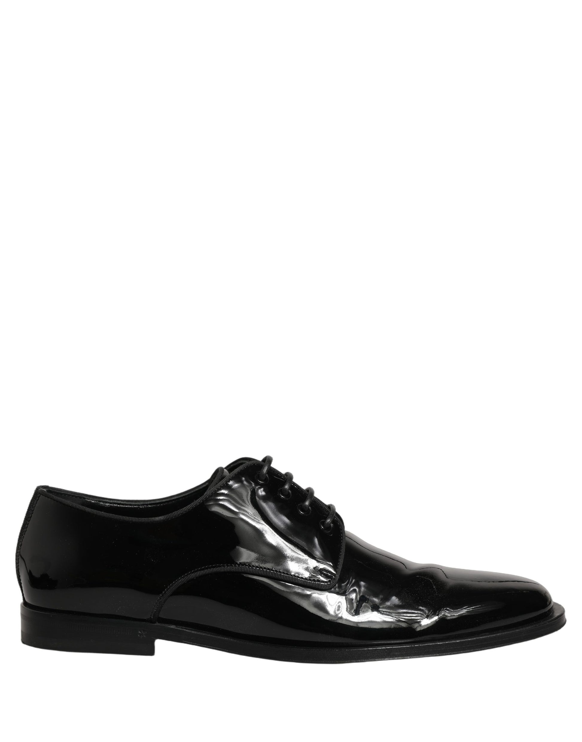 Dolce & Gabbana Black Leather Men Derby Dress Men Formal Shoes