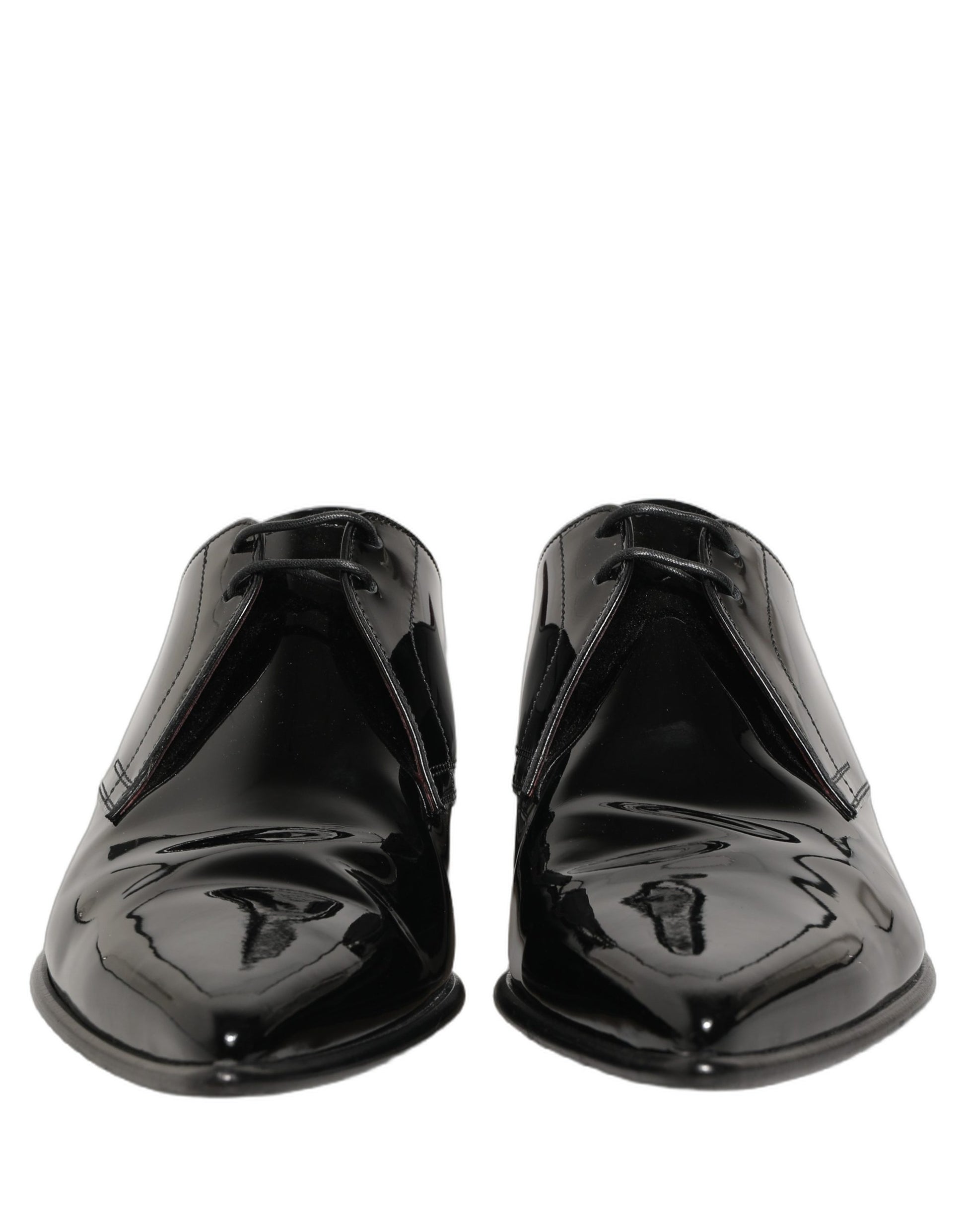 Dolce & Gabbana Black Leather Men Derby Dress Formal Shoes