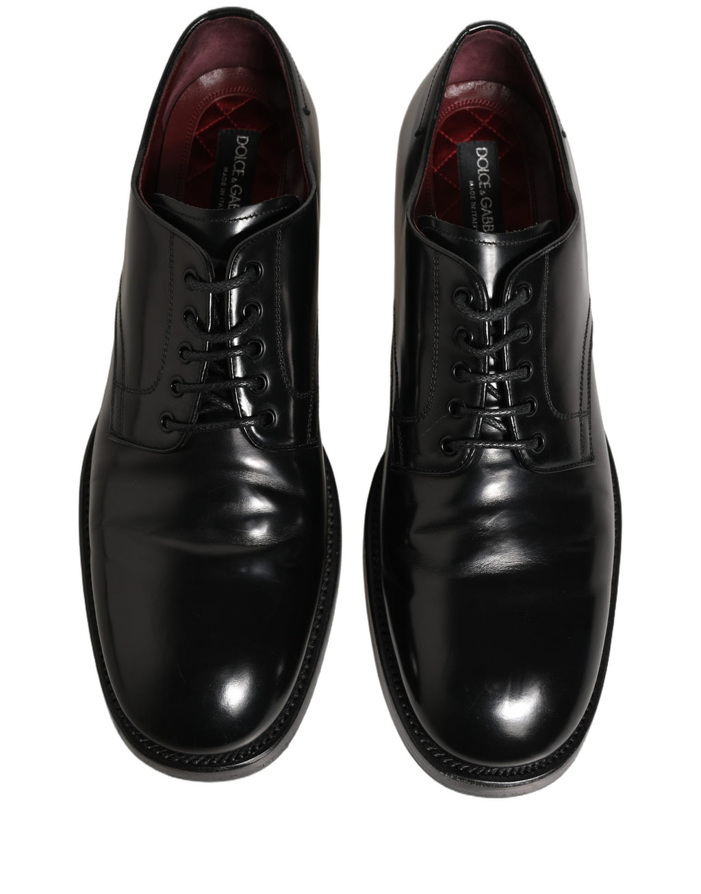 Chaussures habillées de ville Dolce & Gabbana Derby en cuir noir pour hommes