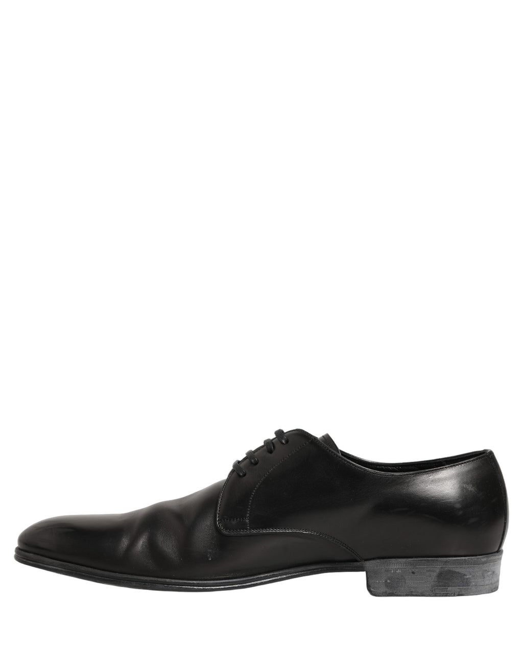 Robe Dolce & Gabbana Chaussures Derby à Lacets en Cuir Noir
