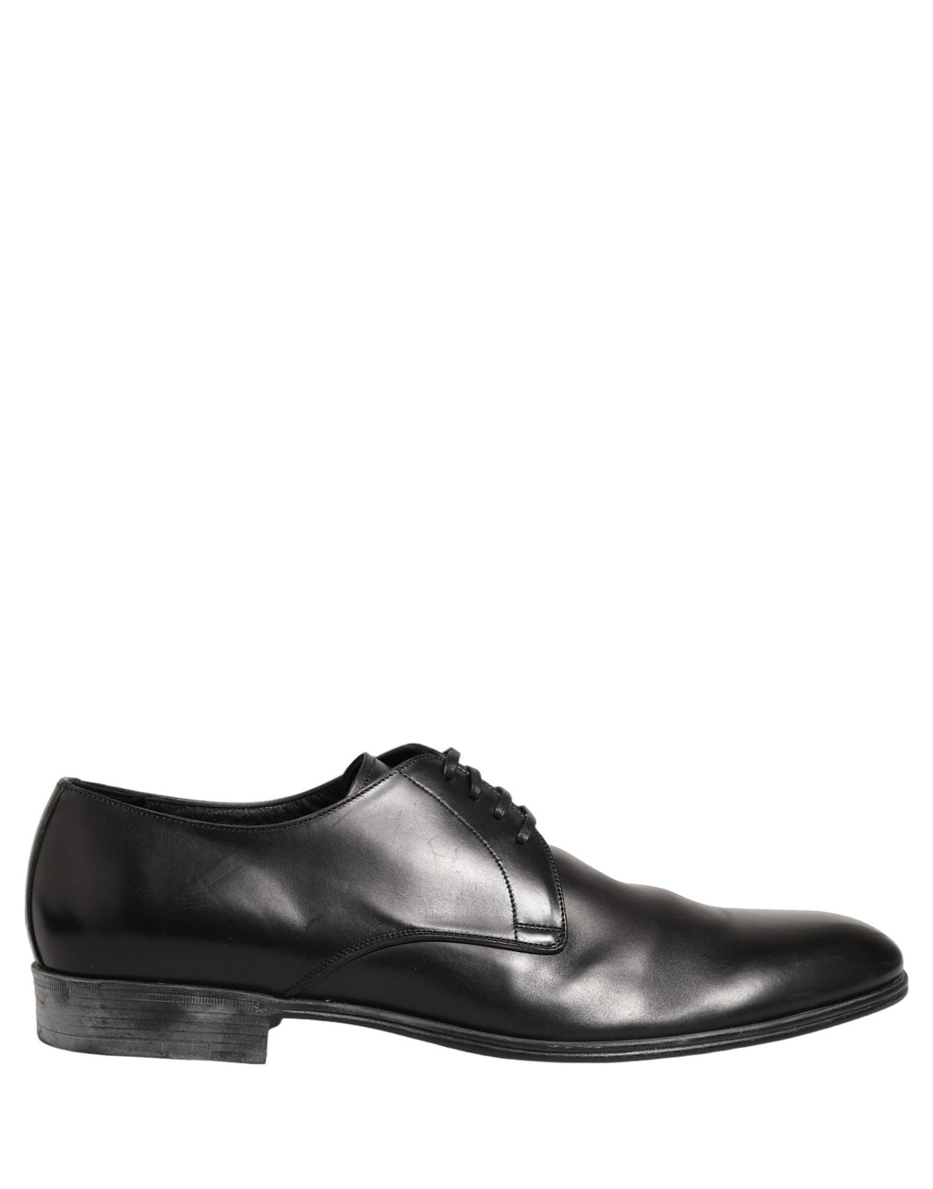Robe Dolce & Gabbana Chaussures Derby à Lacets en Cuir Noir