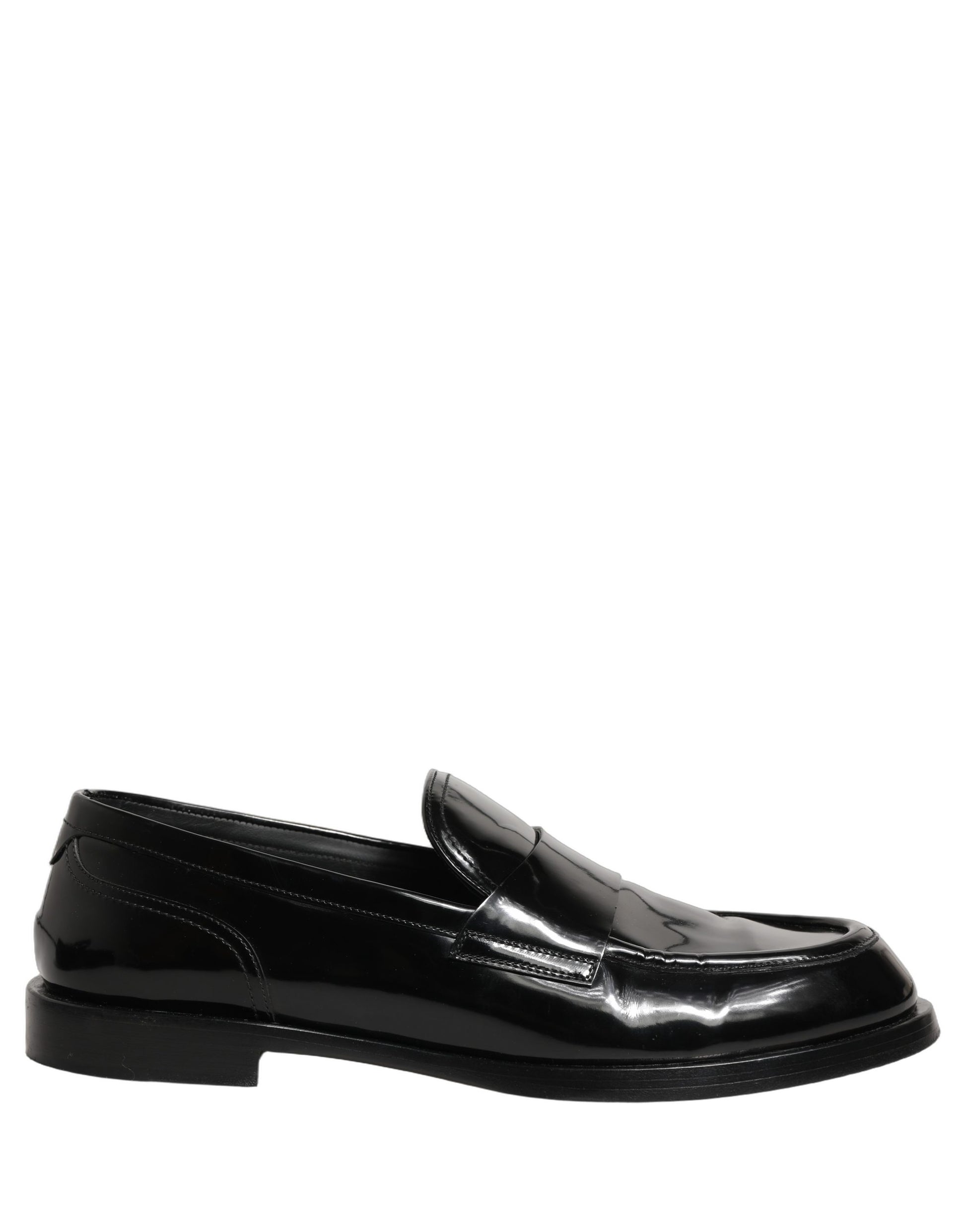 Dolce & Gabbana Black Leather Formal Men Dress Loafers Shoes