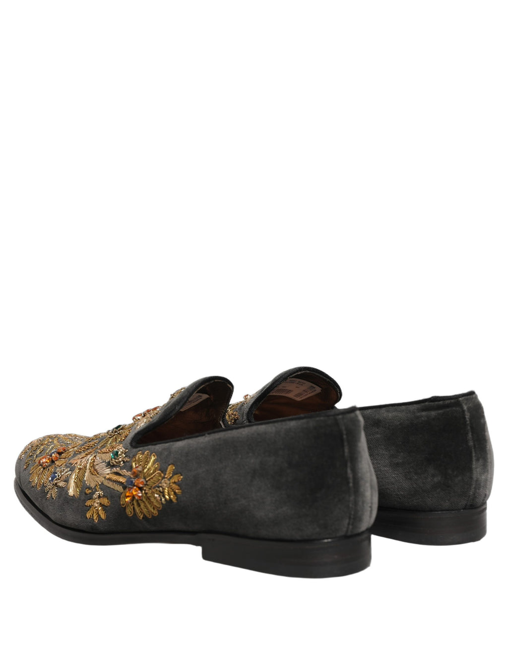 Chaussures Mocassins Dolce & Gabbana en Velours Noir Orné