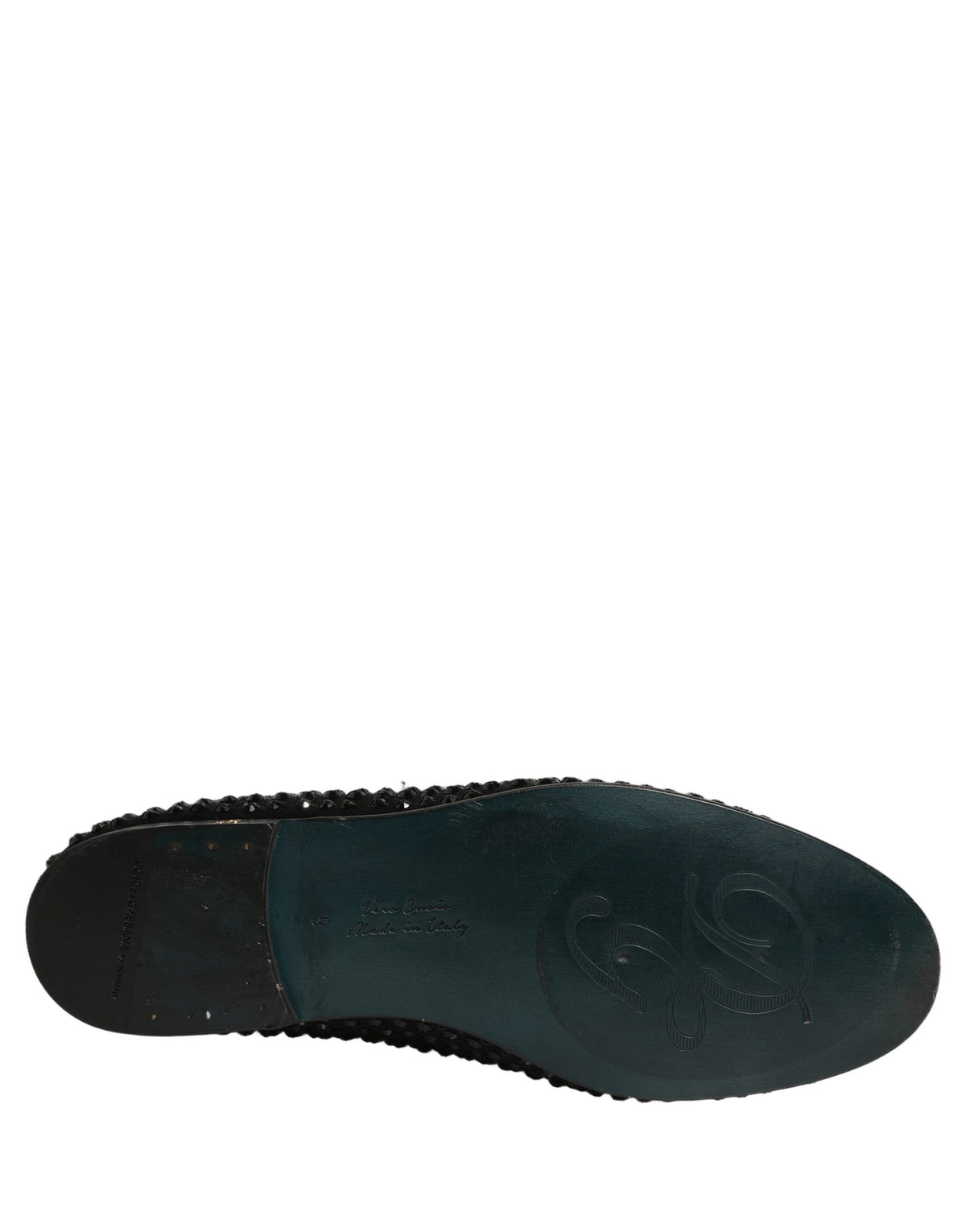 Dolce & Gabbana Schwarze Loafer-Schuhe mit Strassbesatz