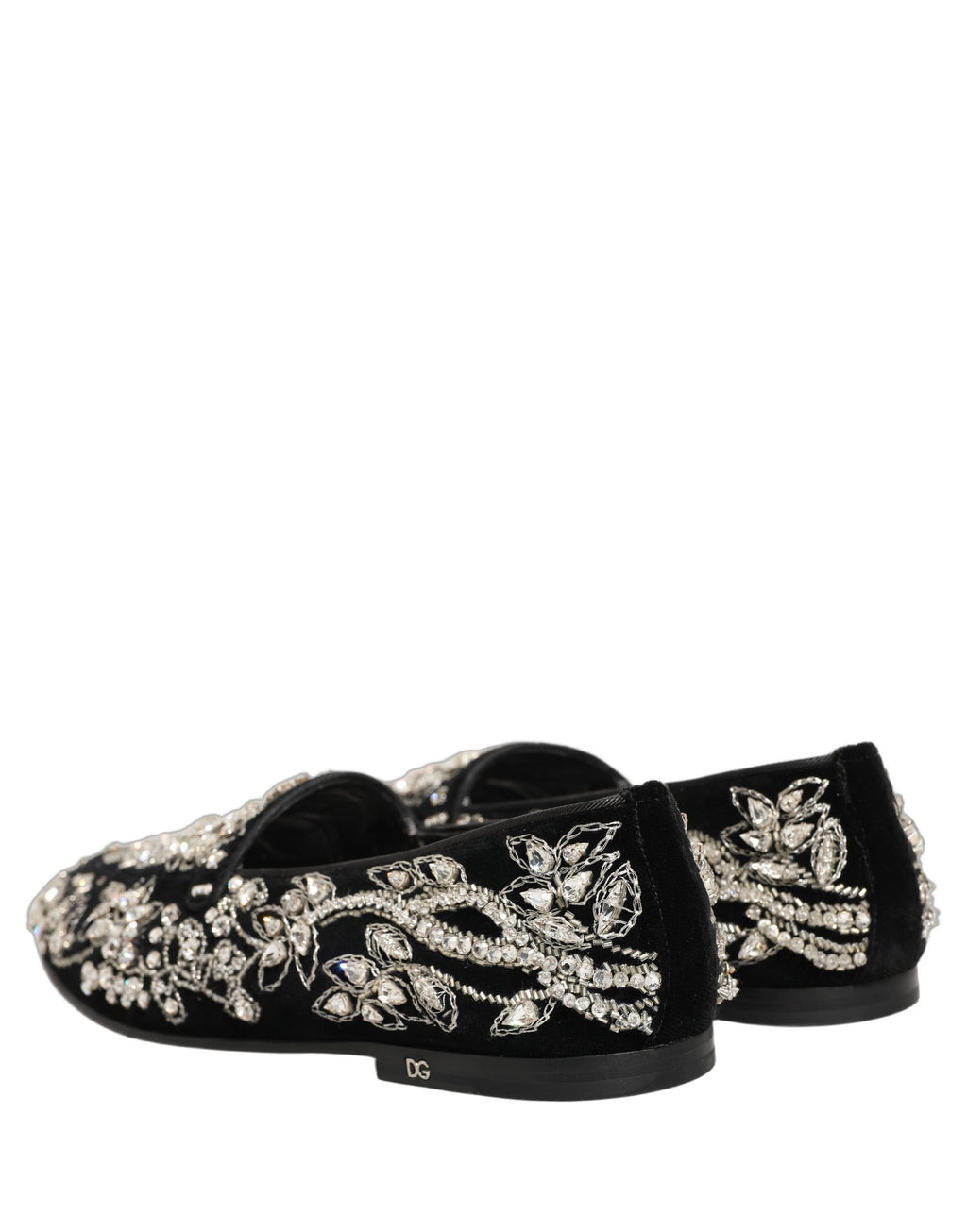 Chaussures Mocassins Dolce & Gabbana en Velours Noir Orné
