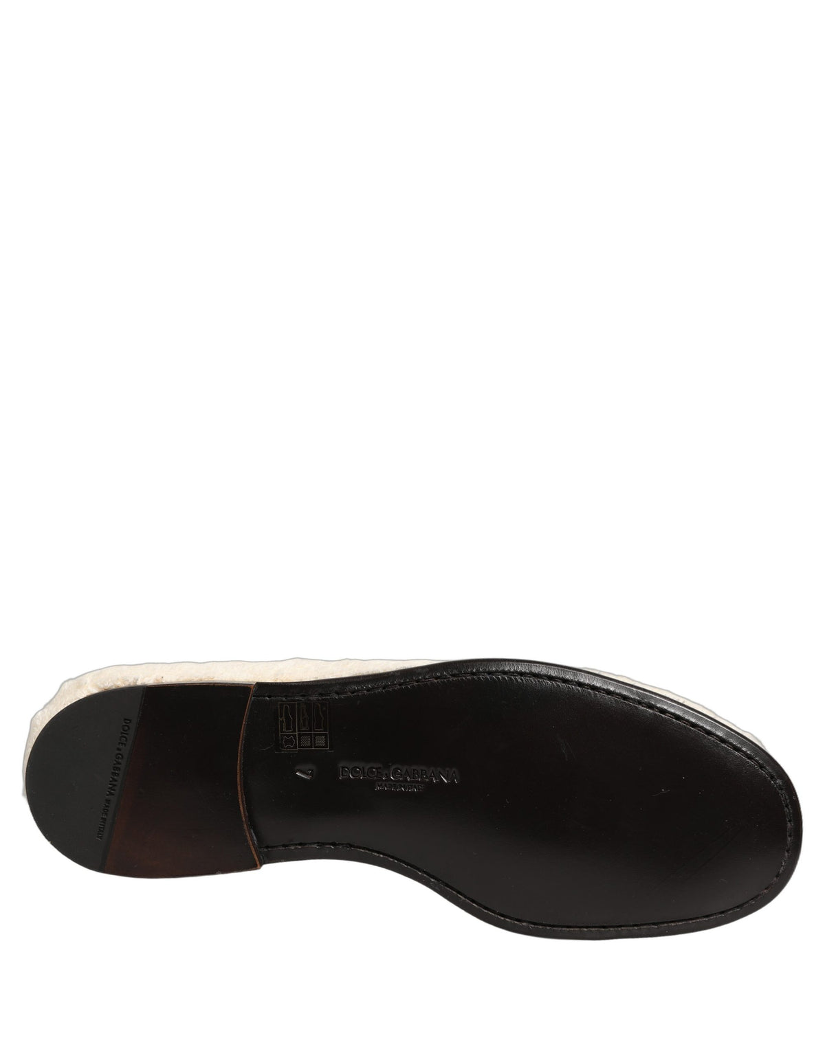 Dolce & Gabbana Weiße Lammfell-Mokassins für Herren