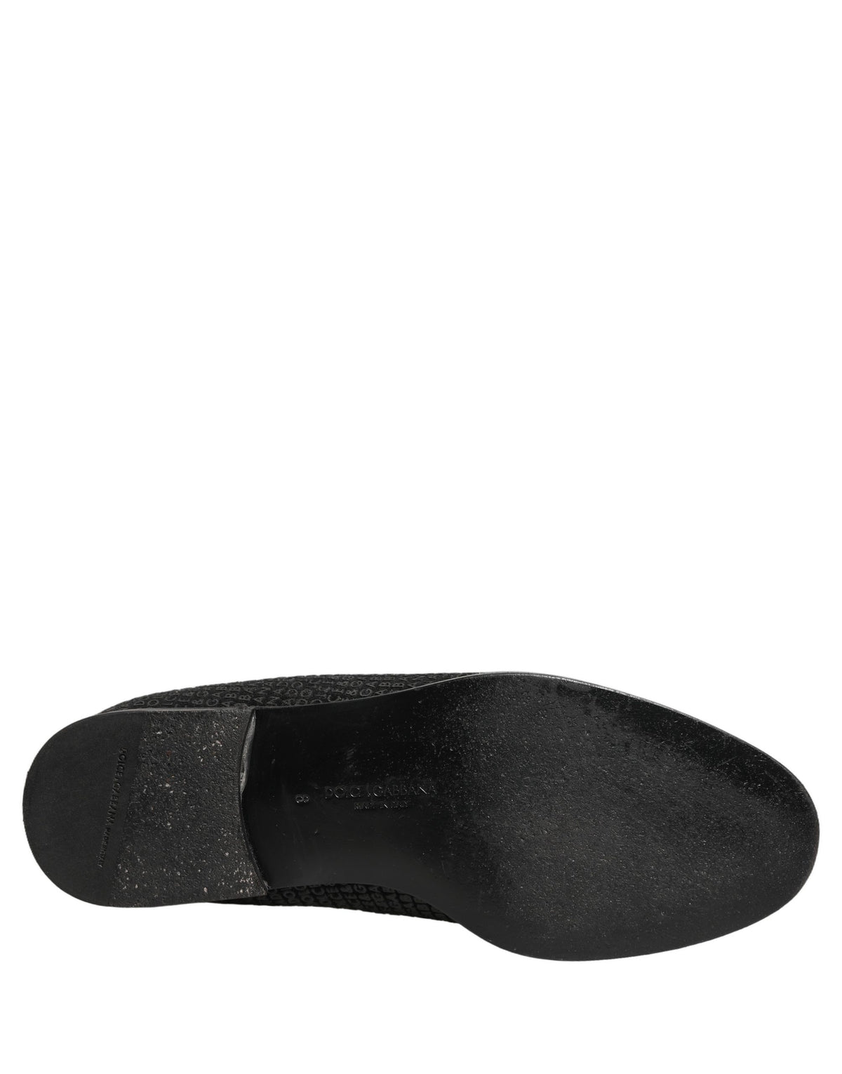 Dolce & Gabbana Schwarze Logo-Monogramm Herren-Slipper