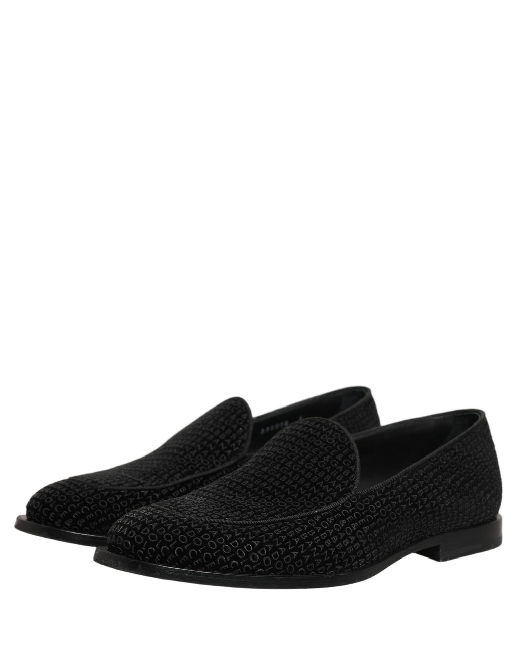 Chaussures habillées mocassins à monogramme logo noir Dolce & Gabbana pour homme